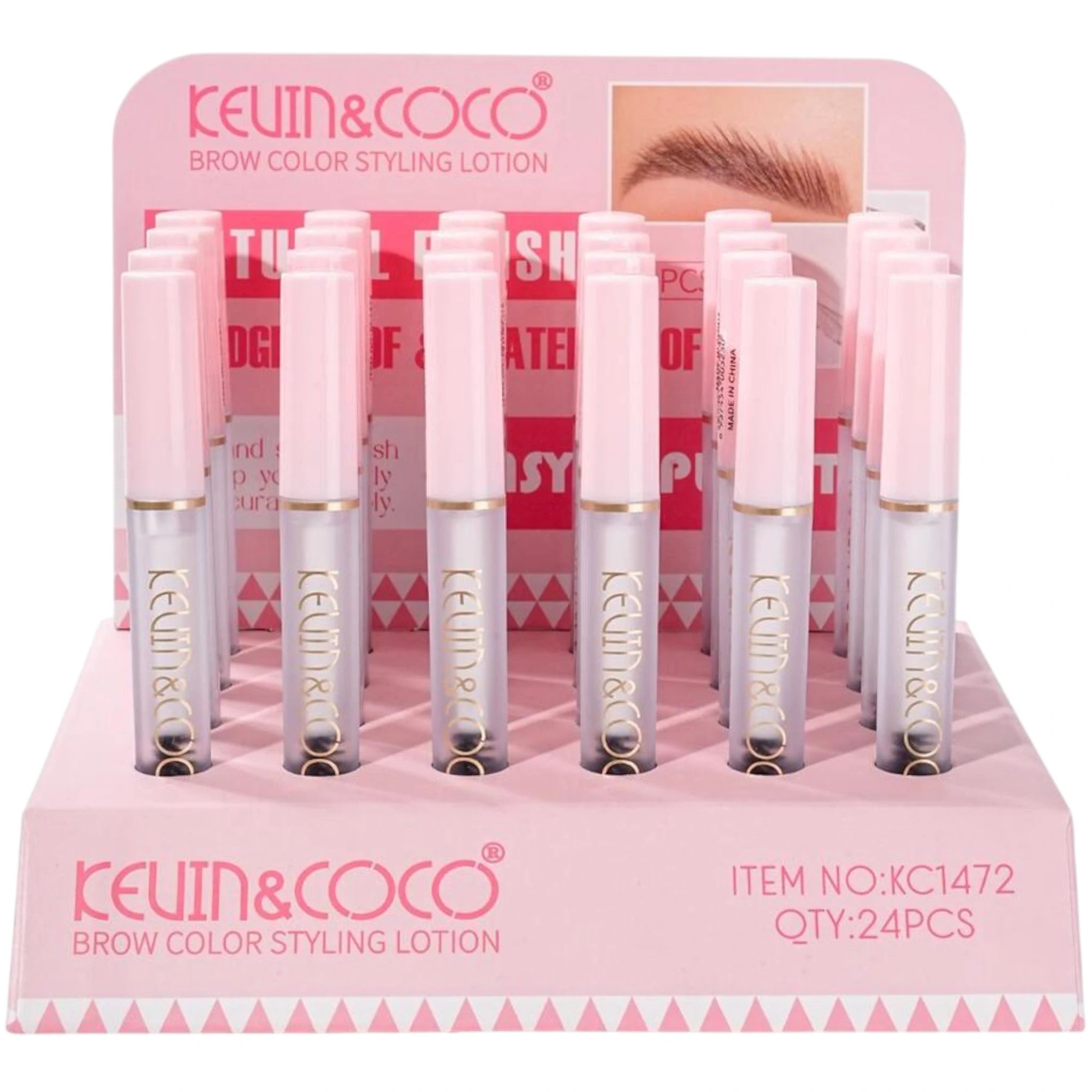 (24-pack) Kevin & Coco Clear Brow Gel