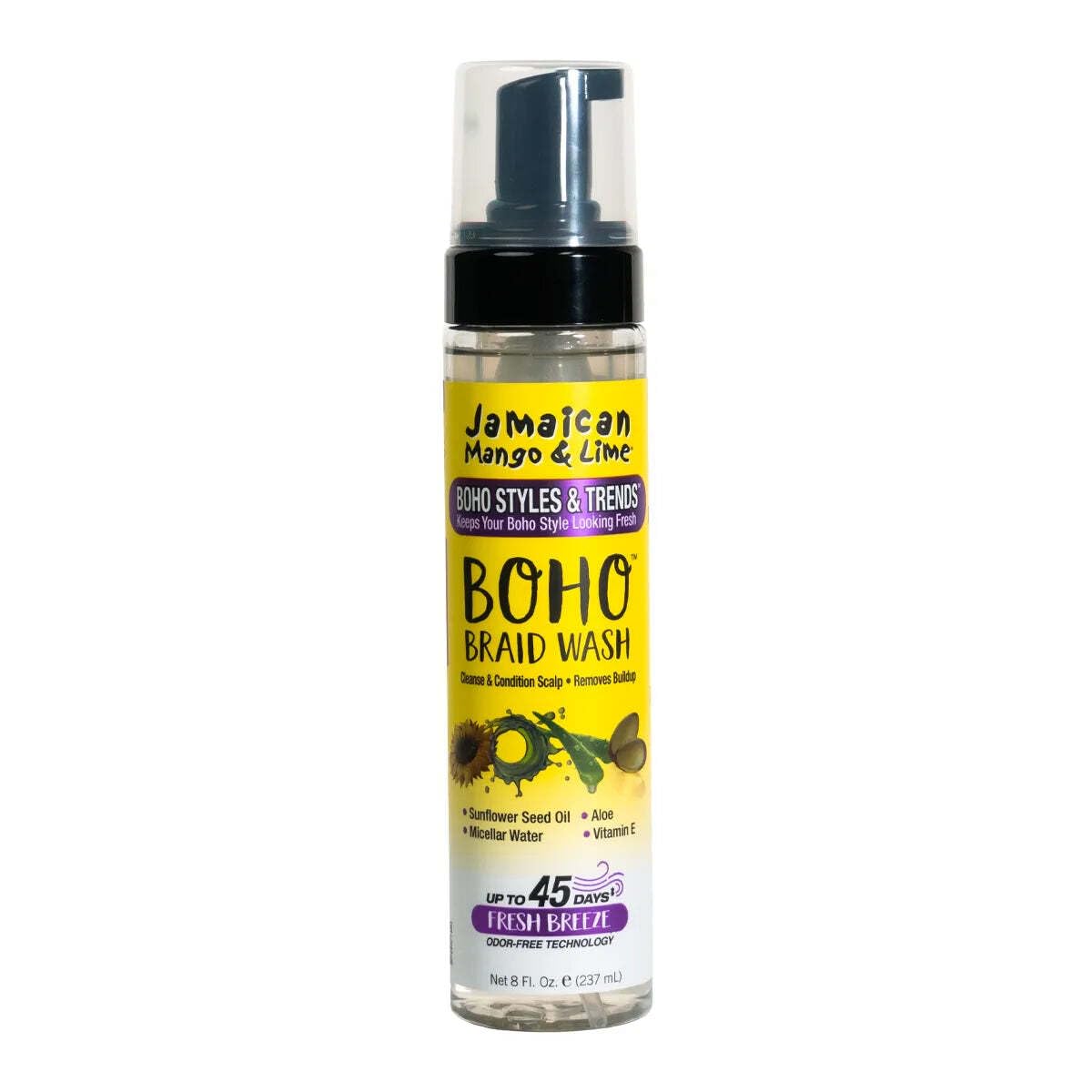 Jamaican Mango Lime Boho Styles Trends Braid Wash Gentle Foaming Cleanser for