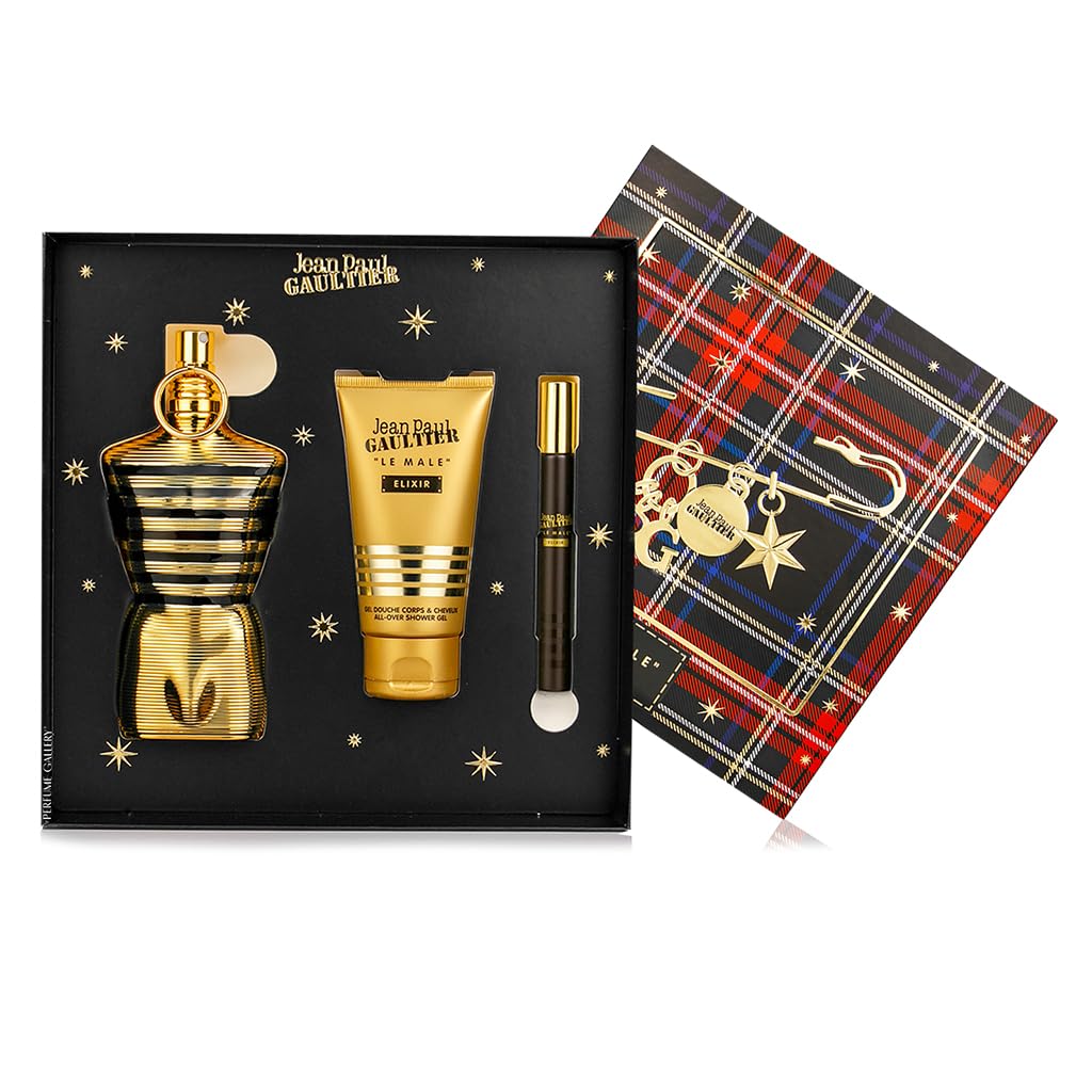 [Set] Jpg Le Male Elixir Set + Shower Gel + For Men EDP 125 ml