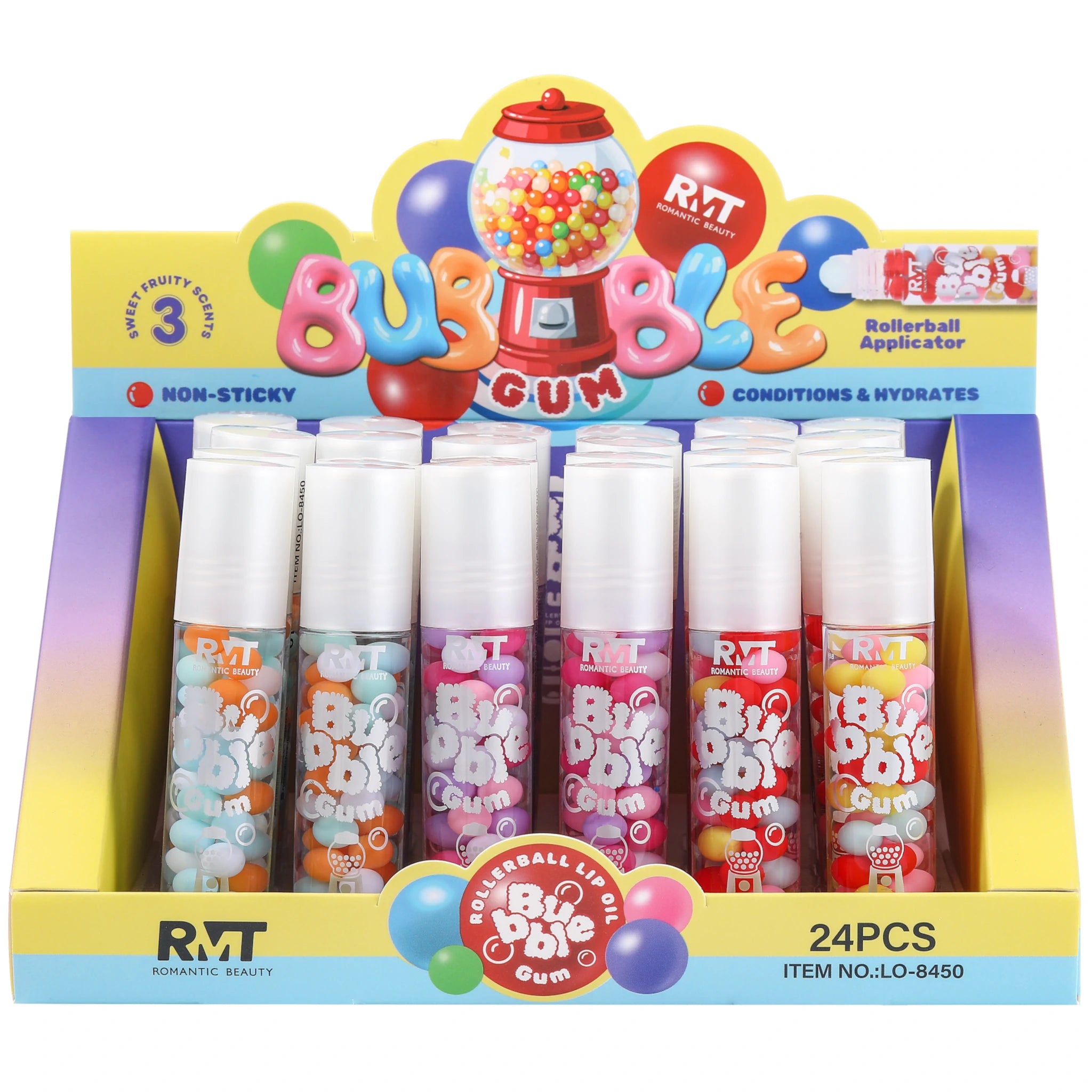 (24-pack) Romantic Beauty Bubble Gum Lip Oil