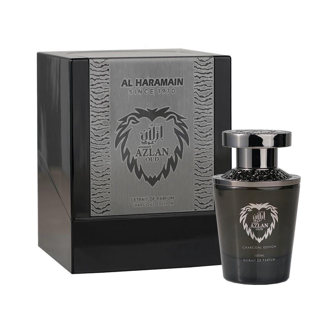 AL HARAMAIN AZLAN OUD CHARCOAL(M)EXTRAIT DE PARFUM SP 3.33oz(LI FREE)(SAFFRON&BLEU EDITION SAMPLES)
