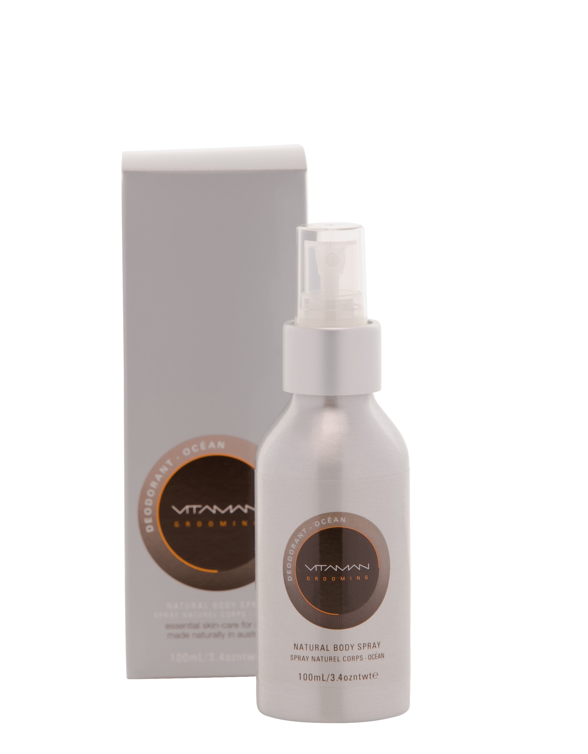 Vitaman Grooming Deodorant Ocean With Organic Blue Cypress Lavender Peppermint