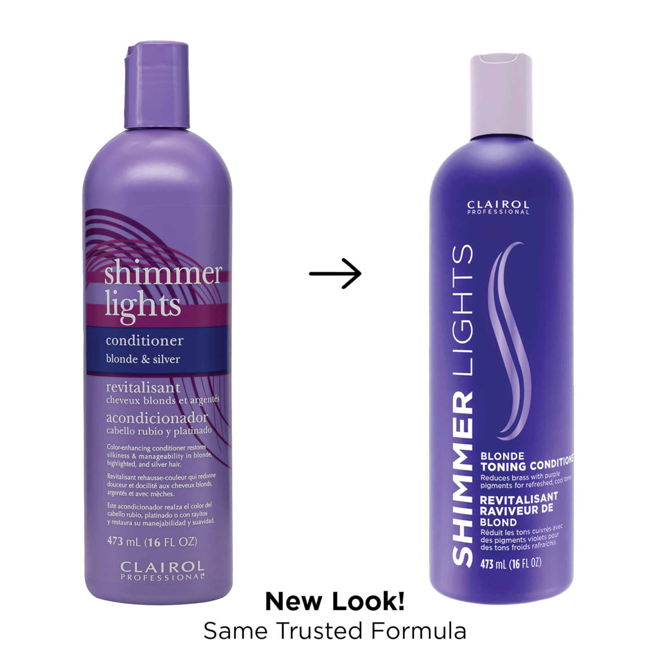 Clairol Professional Shimmer Lights Purple Conditioner 16 Fl. Oz Neutralizes