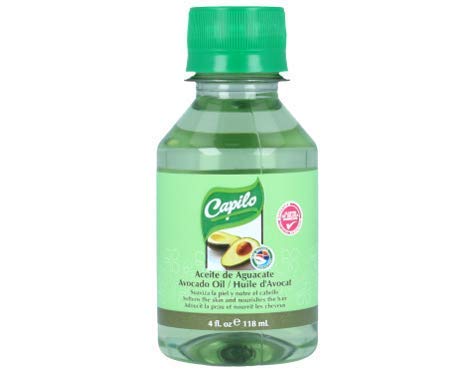 Capilo Avocado Oil Hair and Skin Formula Blend of Mineral and Fruit Oil 4 oz