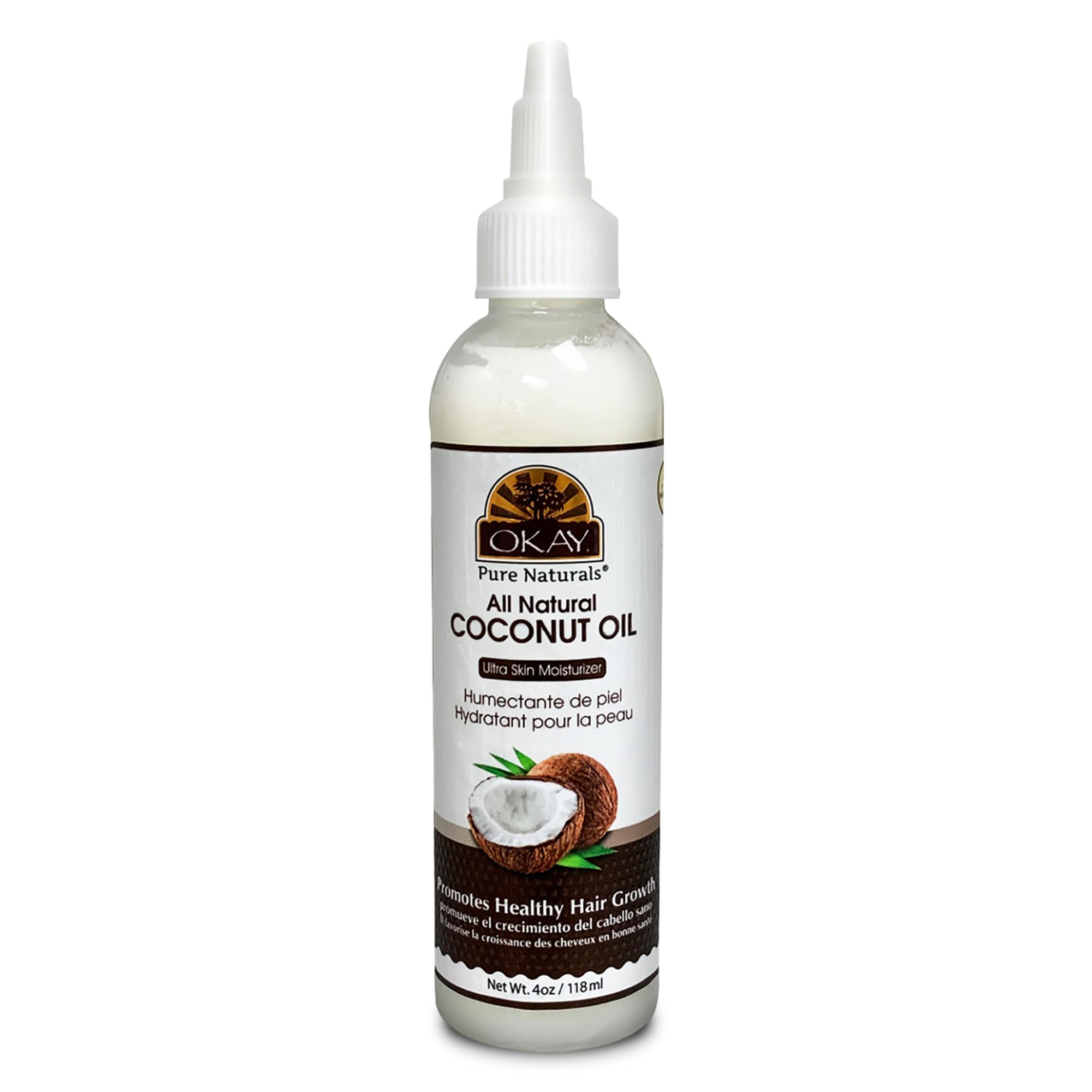 Okay 100% Pure Coconut Oil for Hair Skin Coconut Oil Men Hair Body for Massage