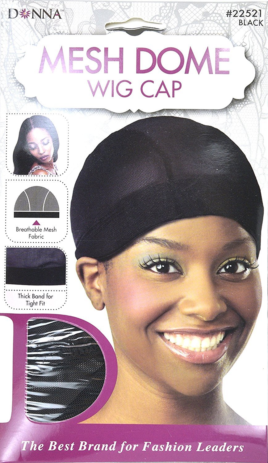 Donna Collection Mesh Dome Wig Cap Black