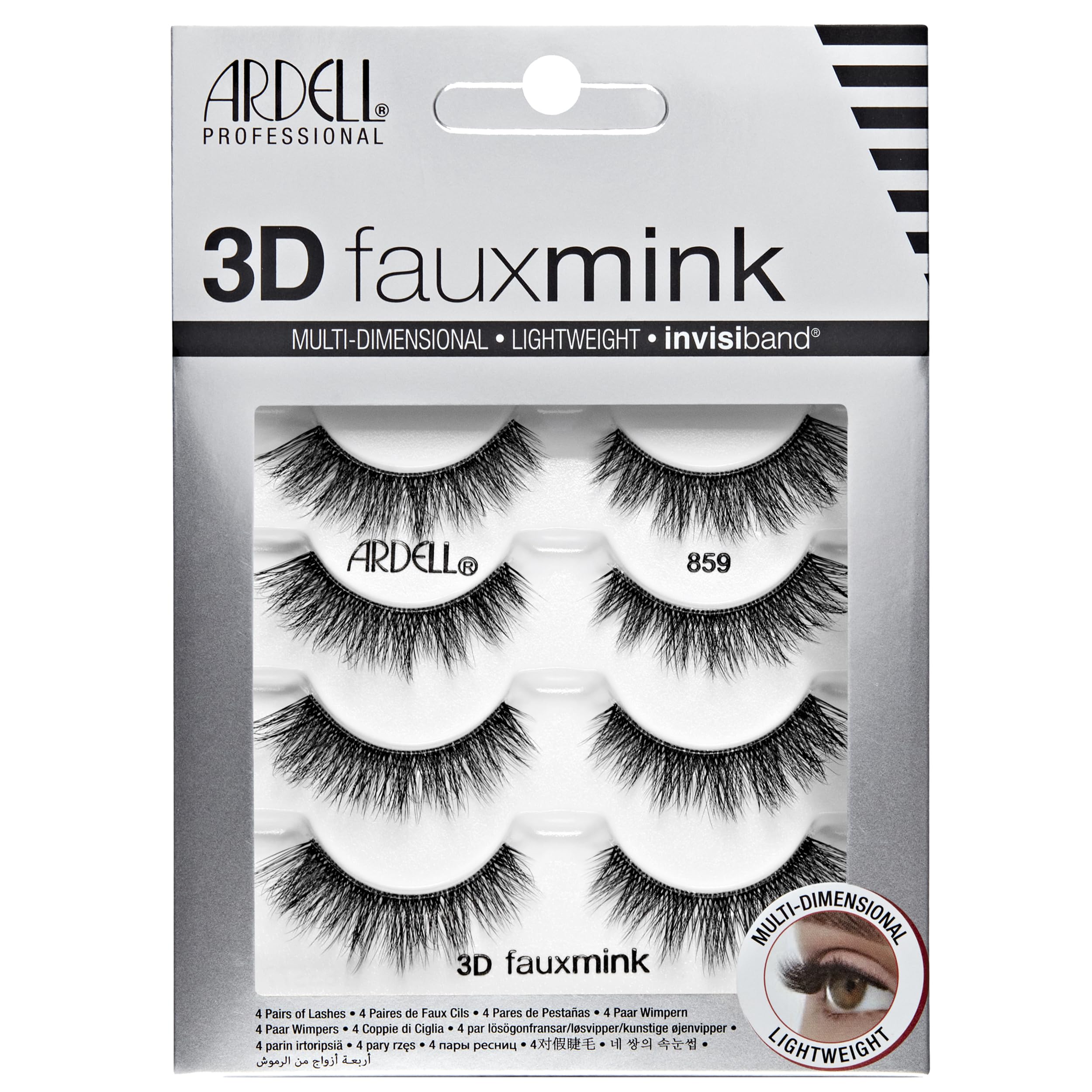 Ardell 3d Faux Mink Lashes Lightweight Invisiband Natural Lashes Faux Mink Demi