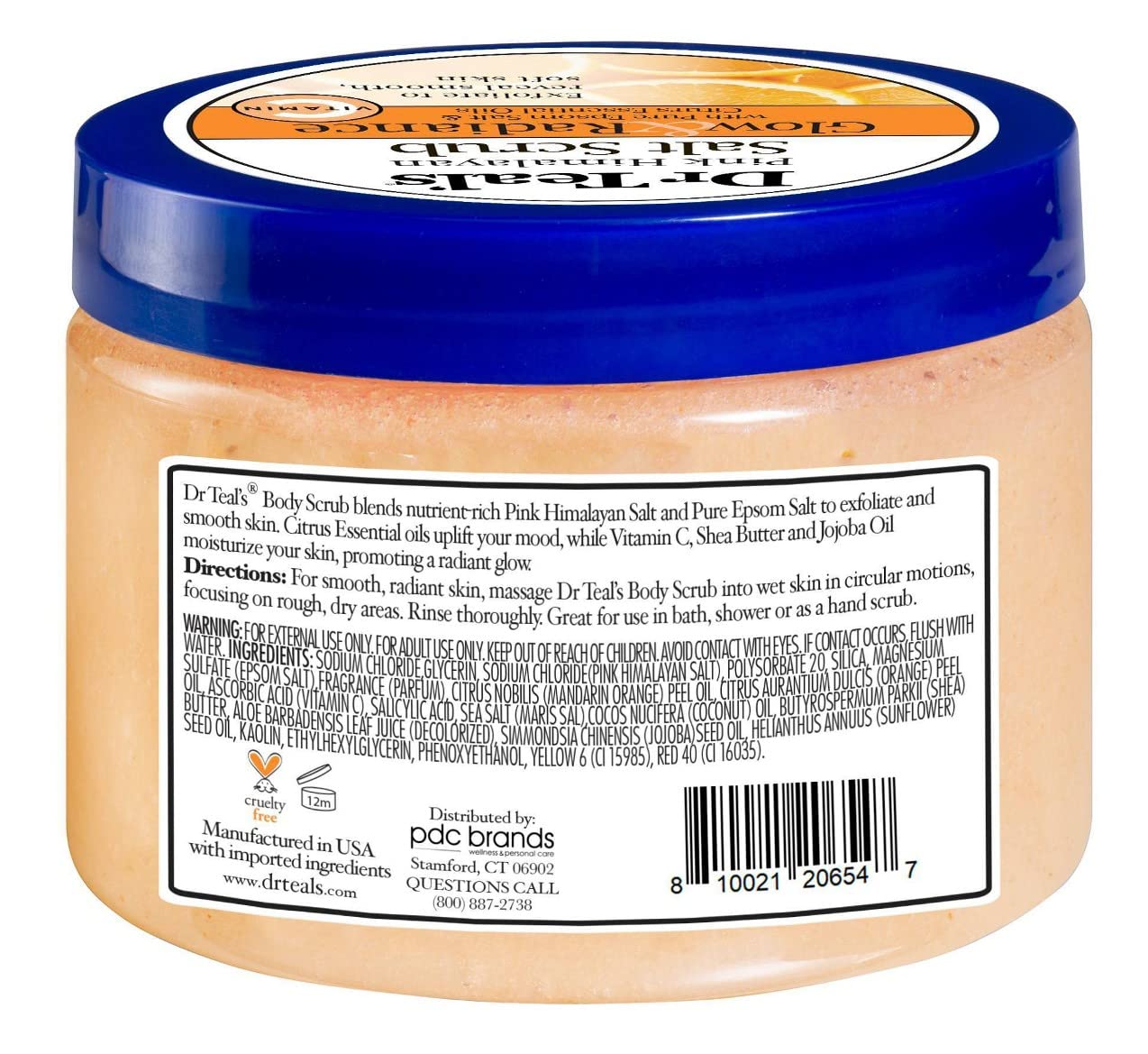 Dr. Teal's Salt Scrub Pink Himalayan Glow Jar 16 oz