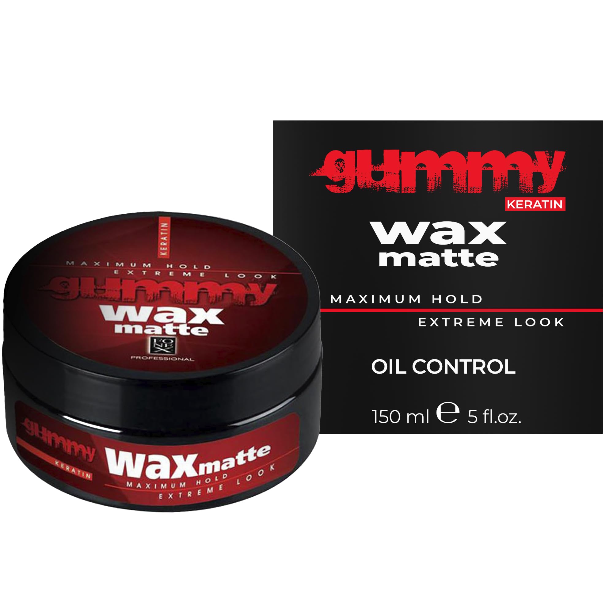 Gummy Professional Hair Wax With Keratin Matte Finish High Hold Men’s Wax