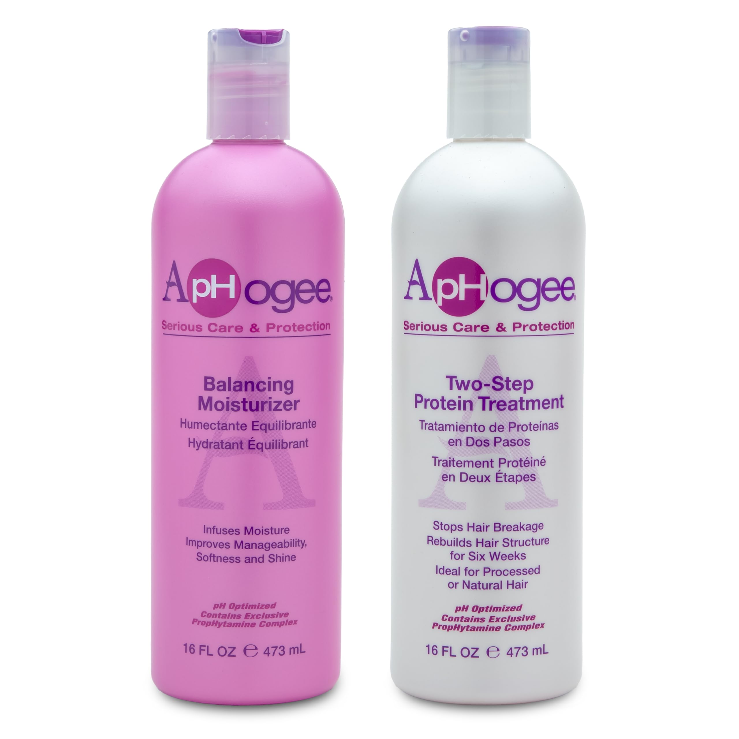 Aphogee Hair Care Double Bundle Two Step Protein Treatment Balancing Moisturizer