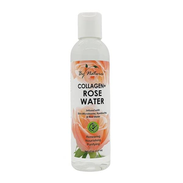 Collagen + Rose Water for Face and Skin With Microbiome Kombucha and Rice Water