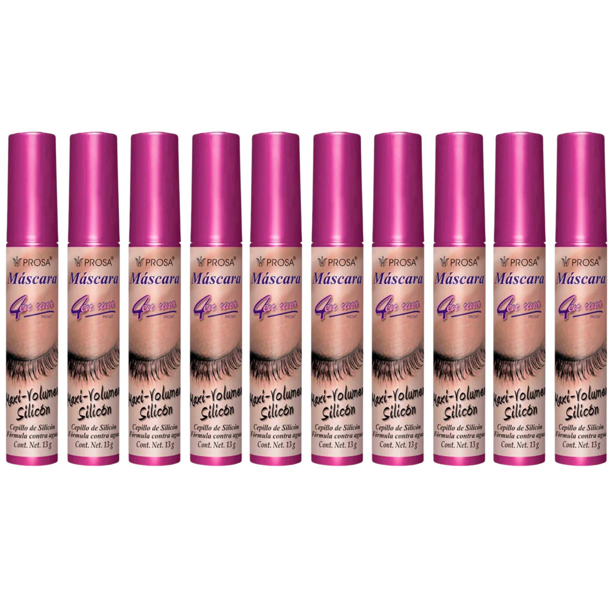 (10-pack) Prosa 4 In 1 Maxi-Volume Silicone Mascara