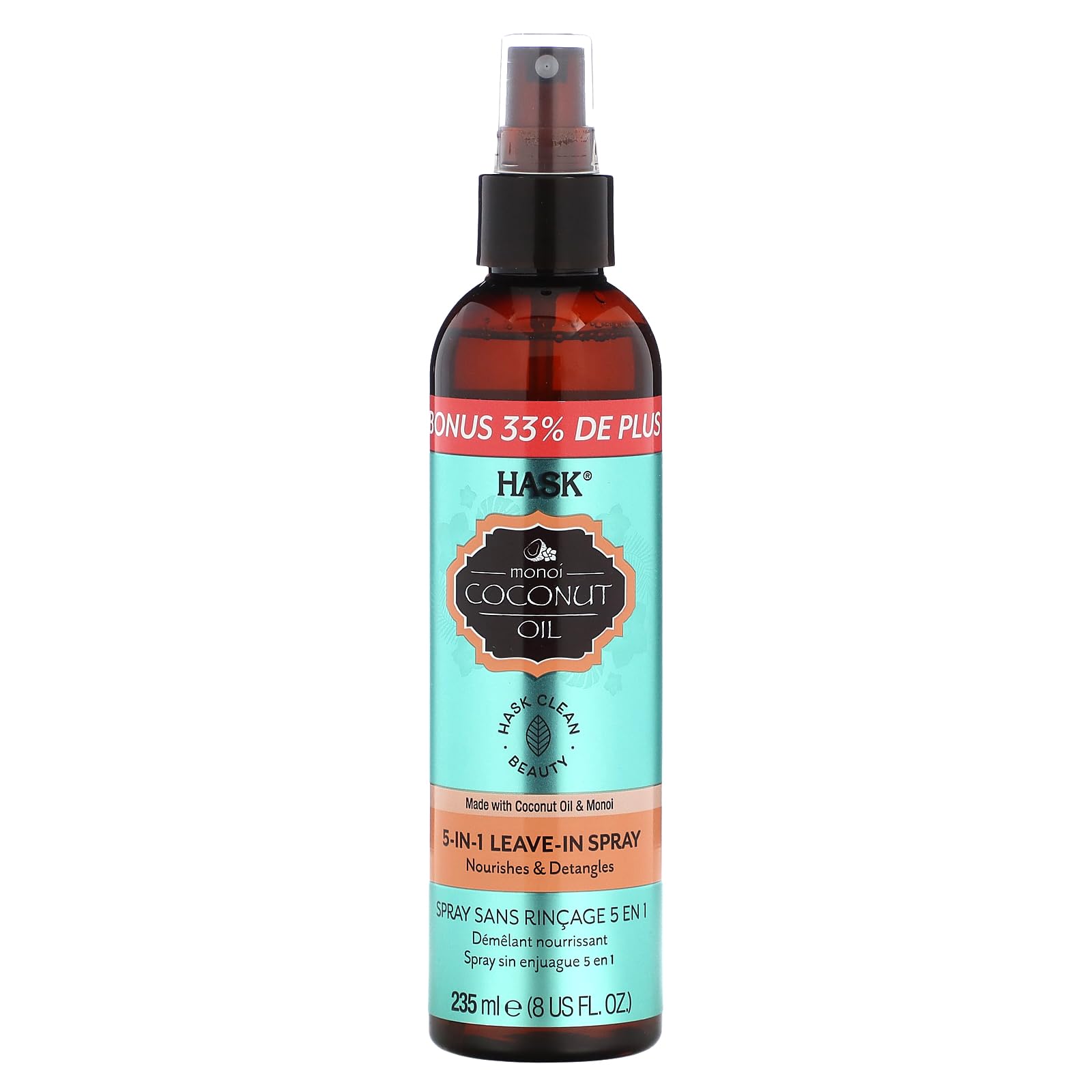 Hask Beauty Monoi Coconut Oil 5 In 1 Leave In 8 Fl Oz 235 ml