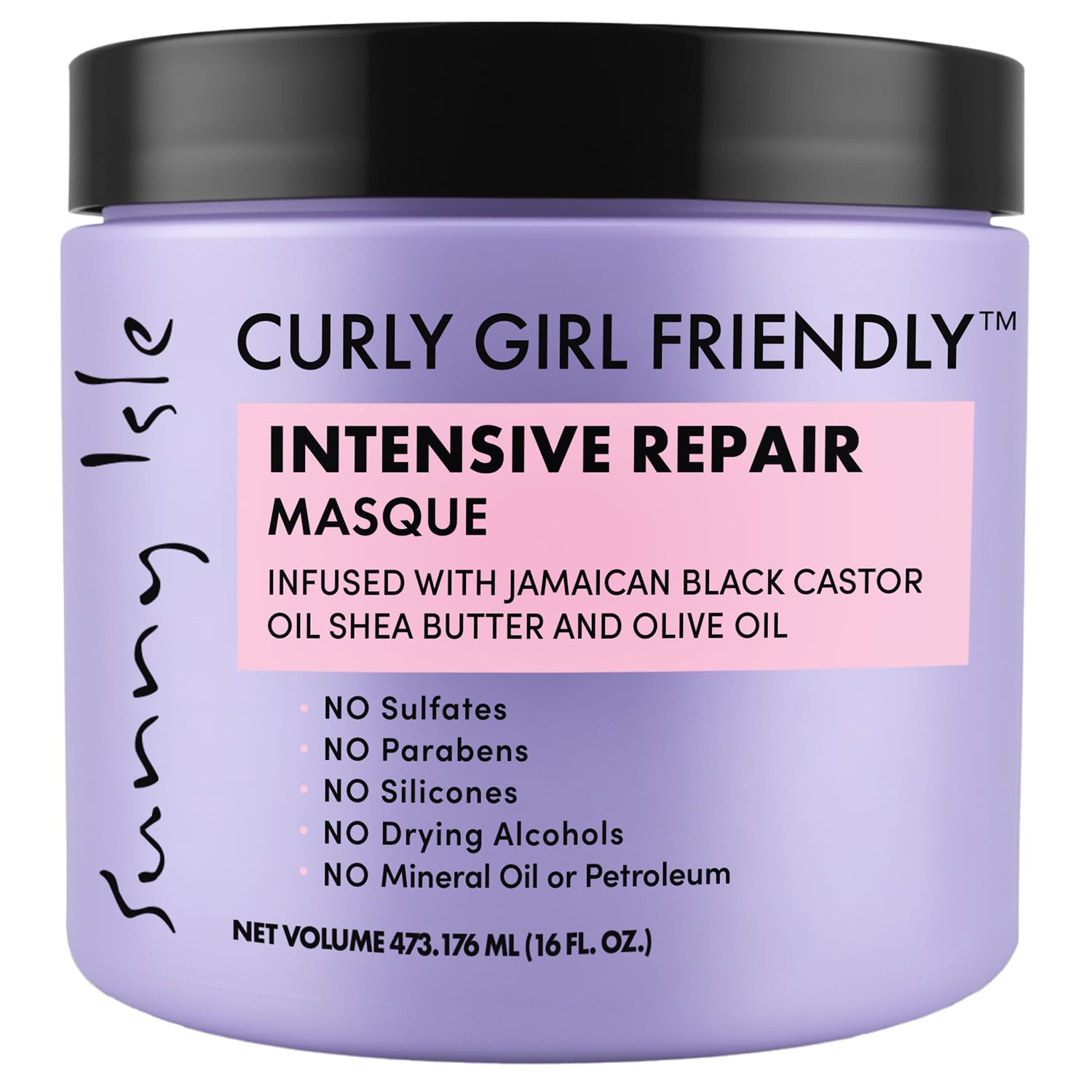 Sunny Isle Curly Girl Friendly Intensive Repair Masque Deep Conditioning Mask