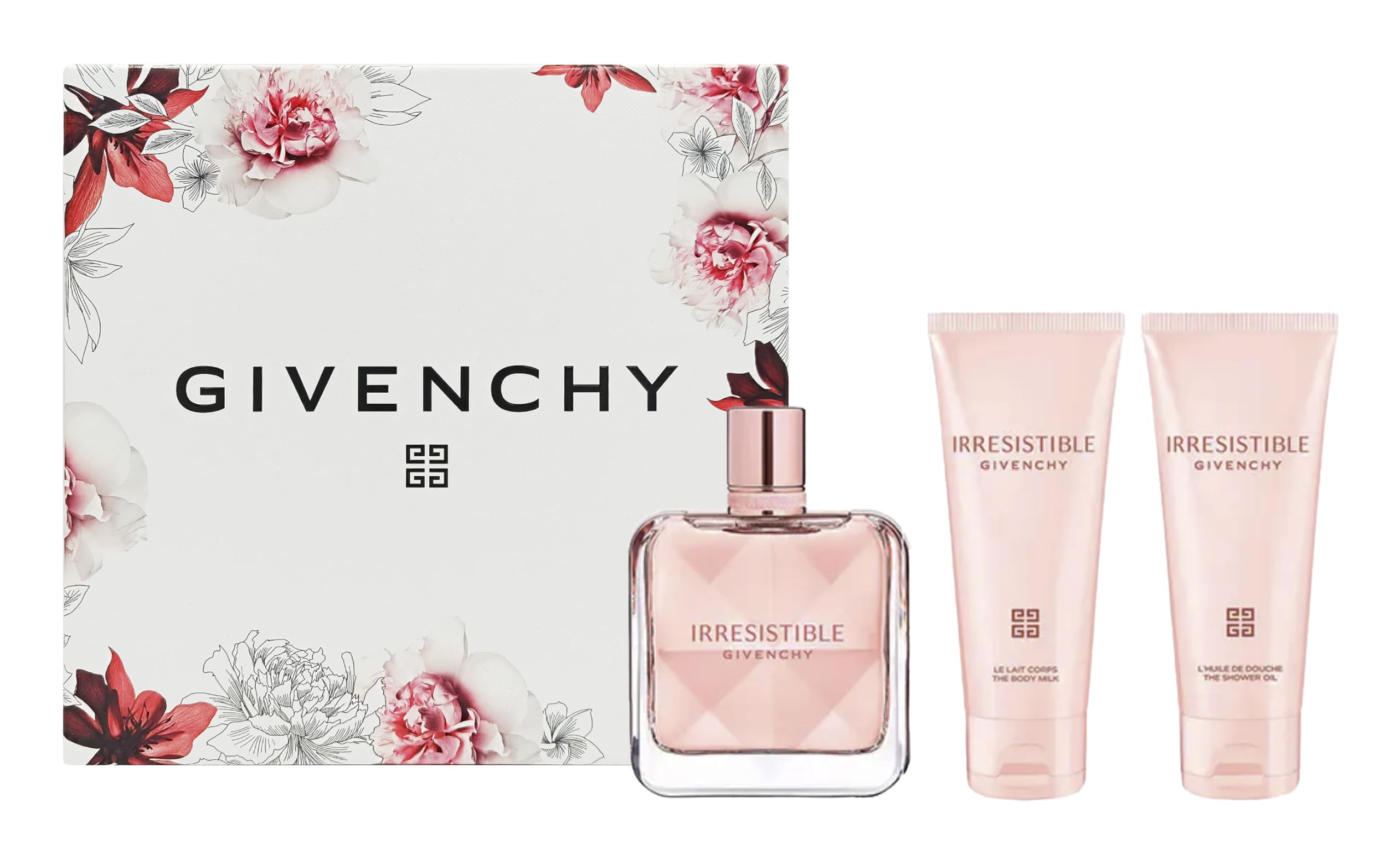 [Set] Irresistible By Givenchy 3 Pc Body Milk Shower Oil For Women EDP 2.7 oz