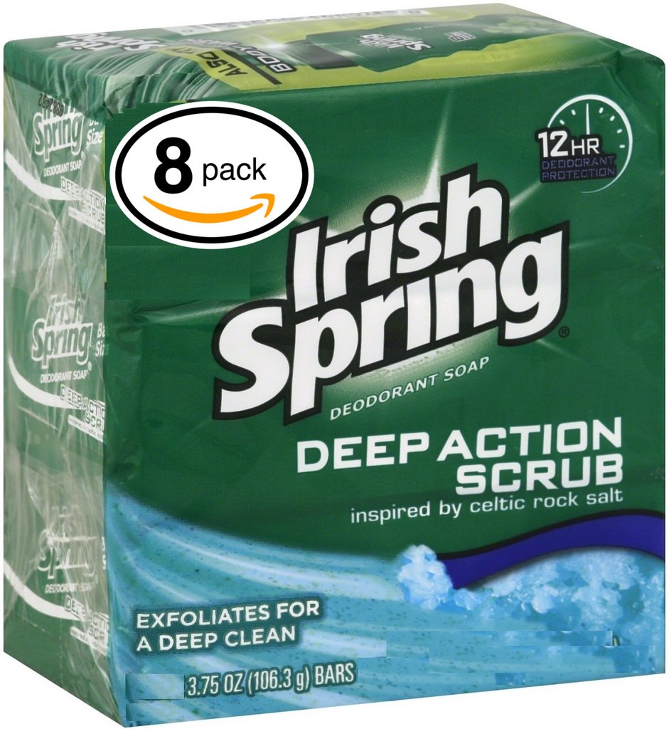 Irish Spring Deep Action Scrub Deodorant Soap 30 oz