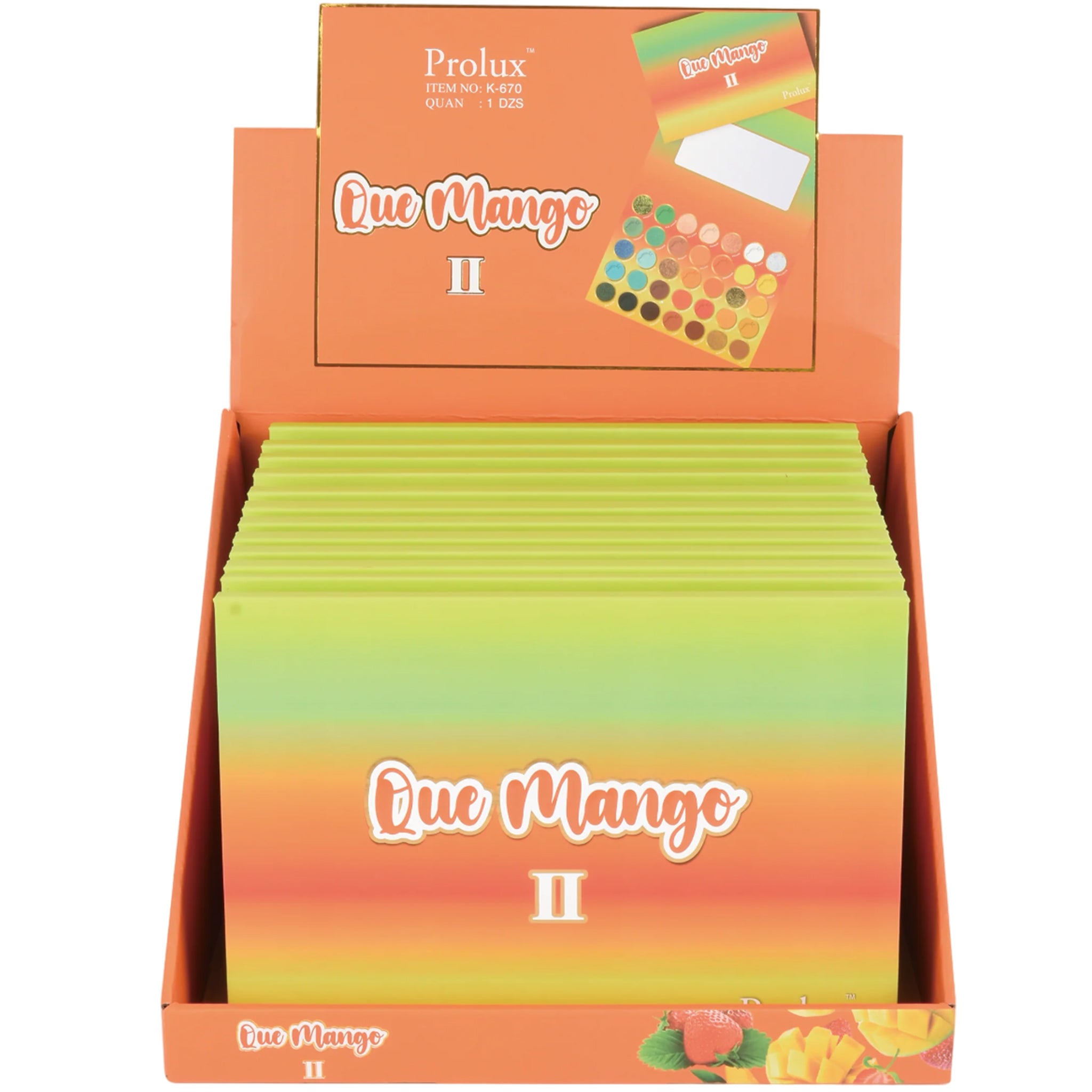 (12-pack) Eyeshadow Palette with Mango II by Prolux Cosmetics