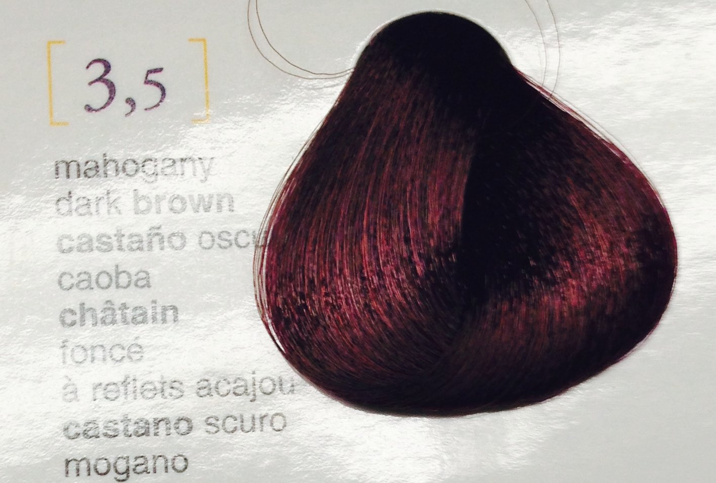 Salermvison Hair Coloring Cream #3.5 Dark Chestnut Mahogany 75 ml