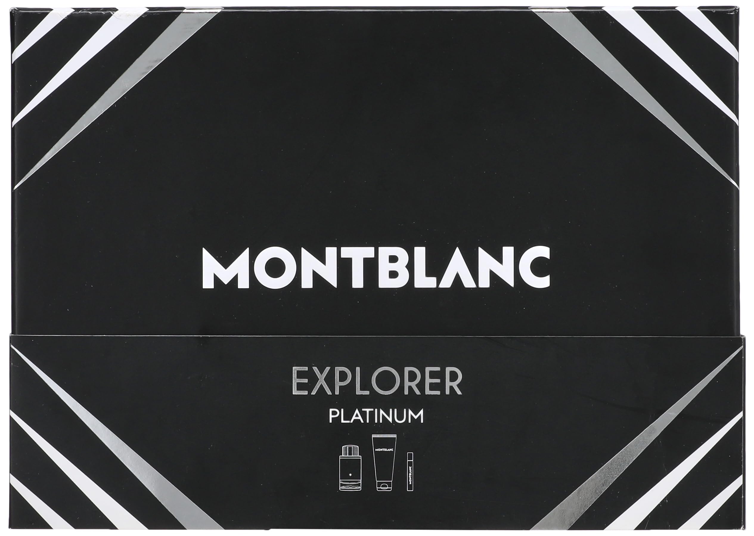 [Set] Montblanc Explorer Platinum By Mont Blanc 3 Pc Shower Gel For Men EDP 3.3 oz