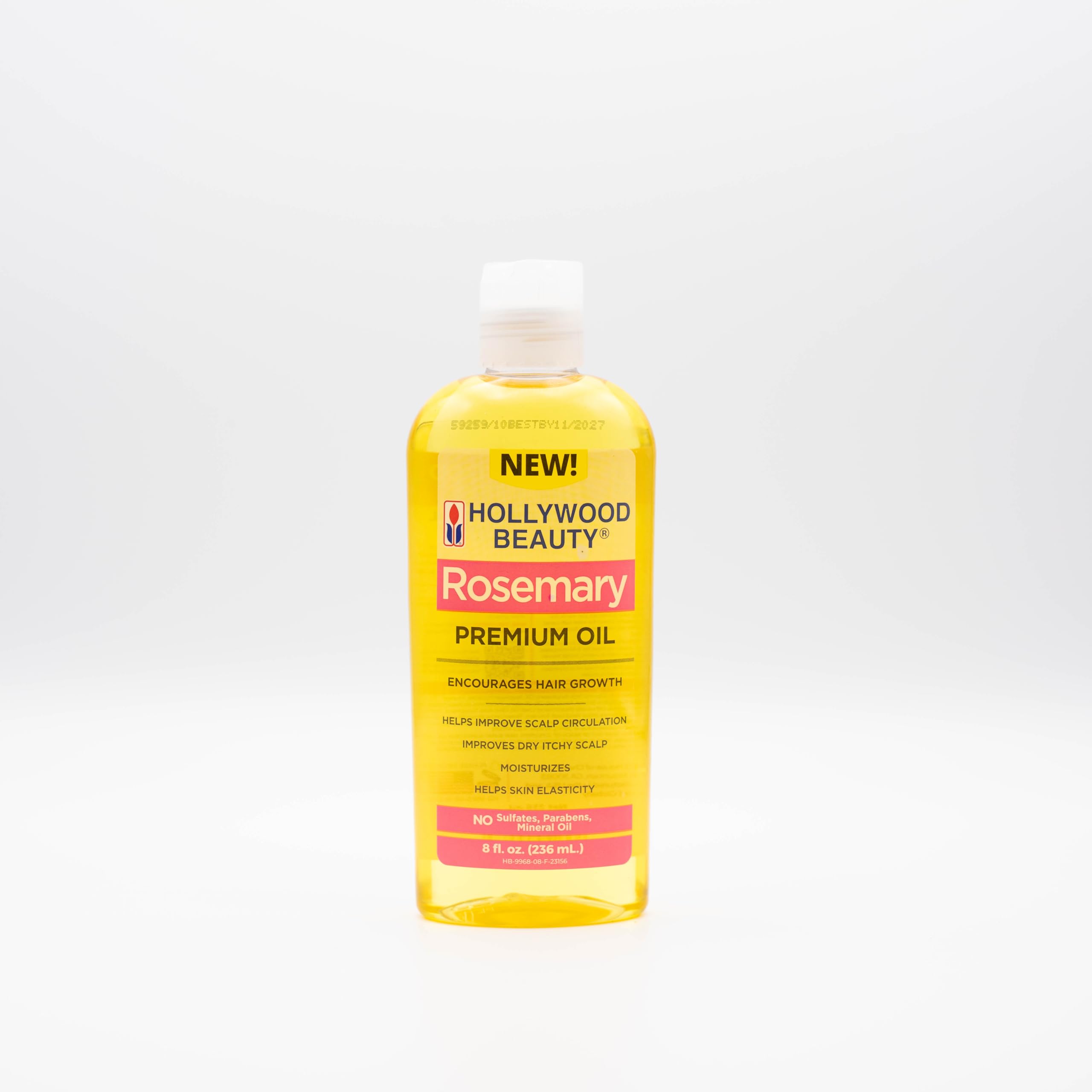 Hollywood Beauty Rosemary Oil for Hair Scalp Skin 8 Fl Oz Encourages Hair
