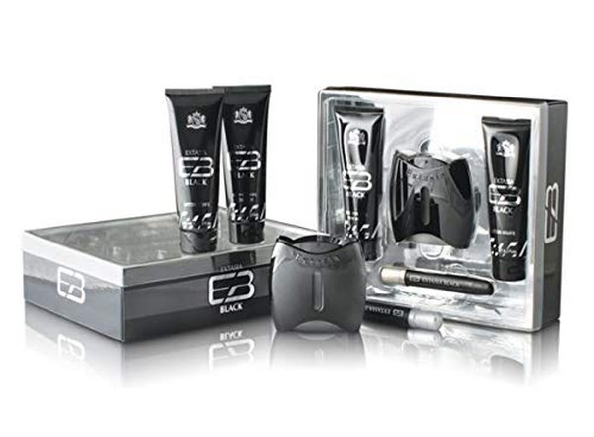 New Brand Prestige Extasia Black 4pc ( S/g A/s Edtsp Set