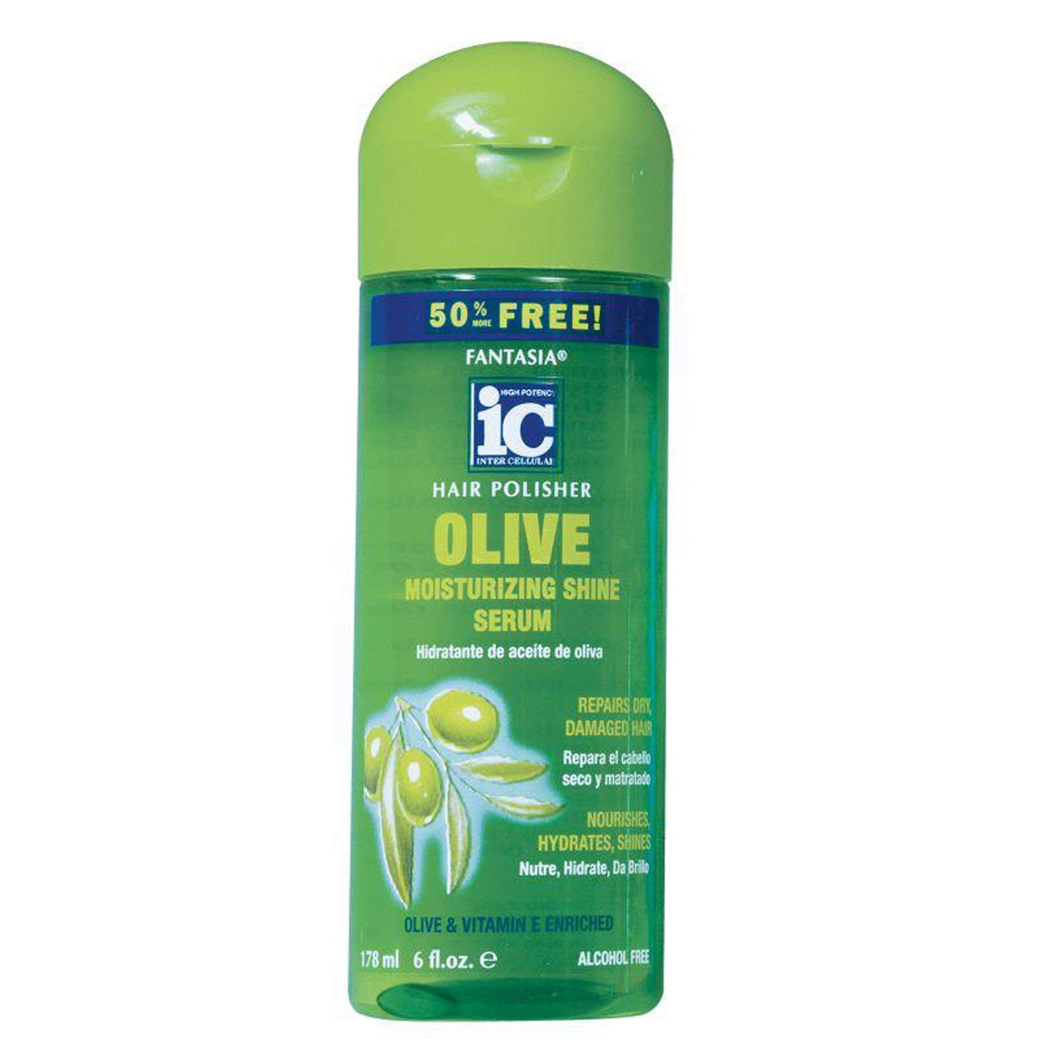 Fantasia Ic Salon Hair Polisher Olive Moisturizing Shine Serum Hp 3025 6 oz