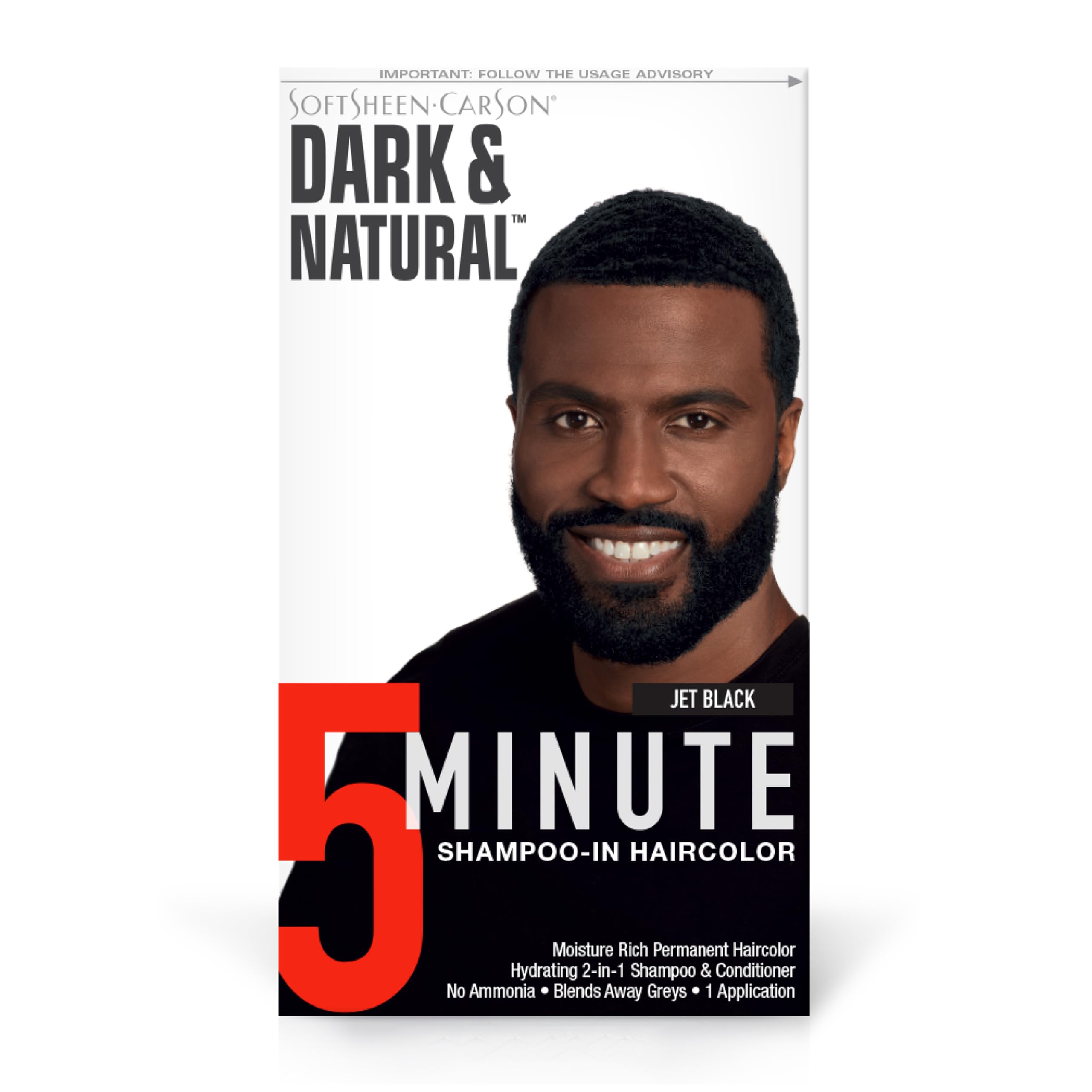 Softsheen Carson Dark Natural 5 Minute Shampoo In Haircolor Jet Black