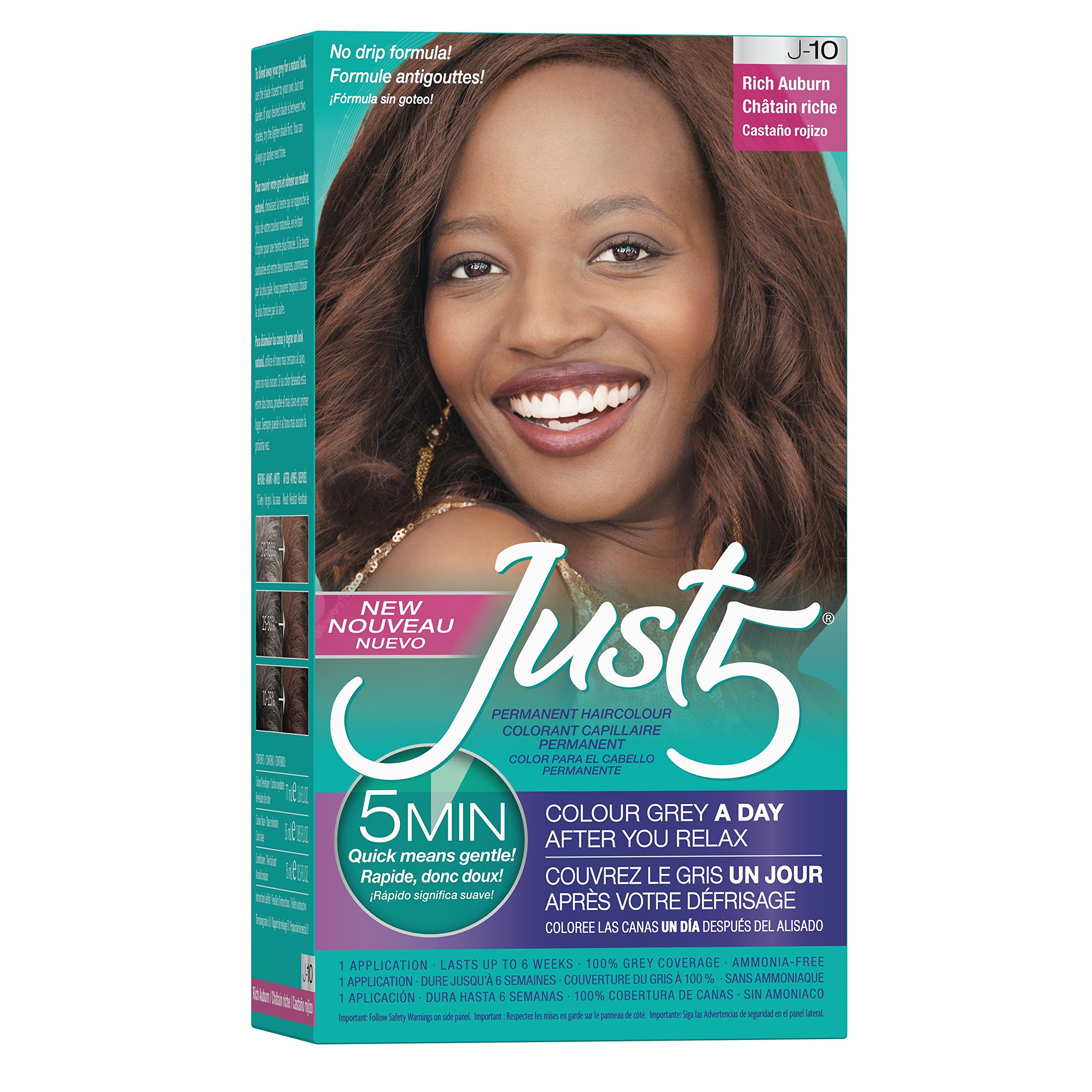 Just 5 5 Minute Permanent Hair Color With Conditioner Grey Hair Coloring Rich
