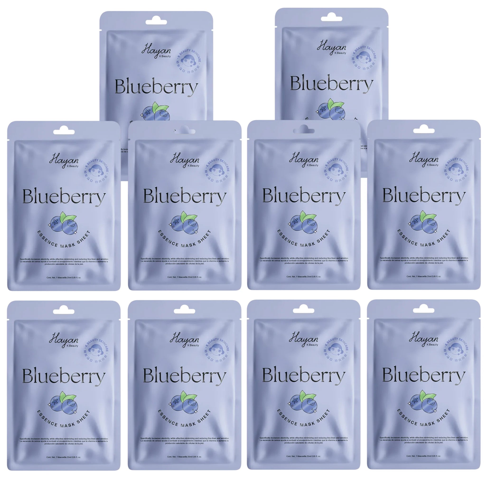 (10-pack) Hayan Cosmetics Facial Mask Blue Berry