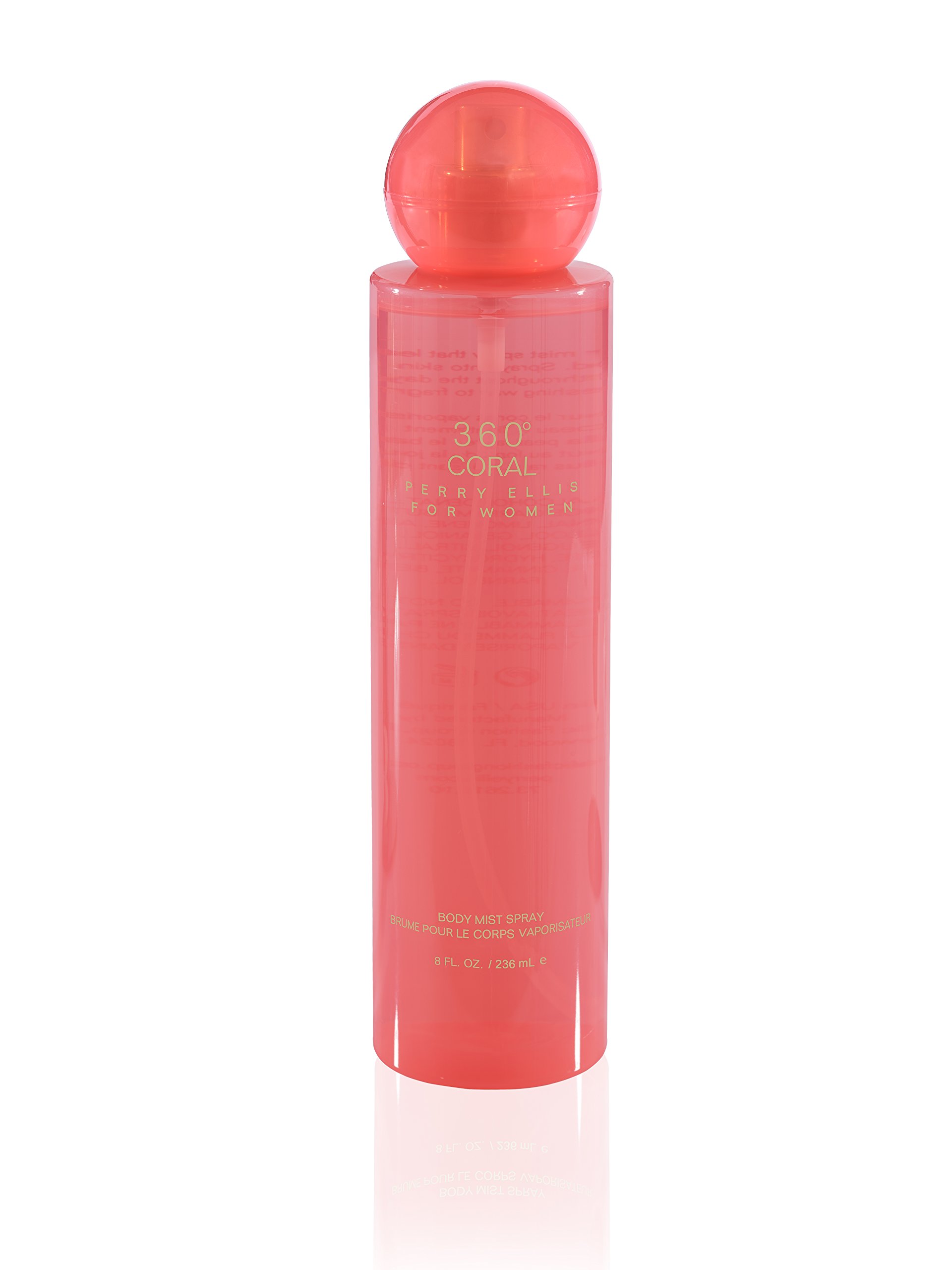 [Body Mist] Perry Ellis 360 Coral 8.0 Fl Oz Body Mist Clean For Women