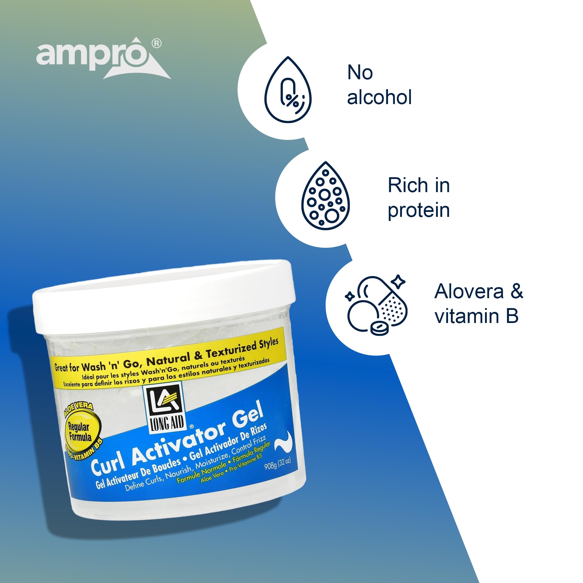 Ampro Long Aid Activator Gel Enriched With Aloe Vera Protein and Vitamin B