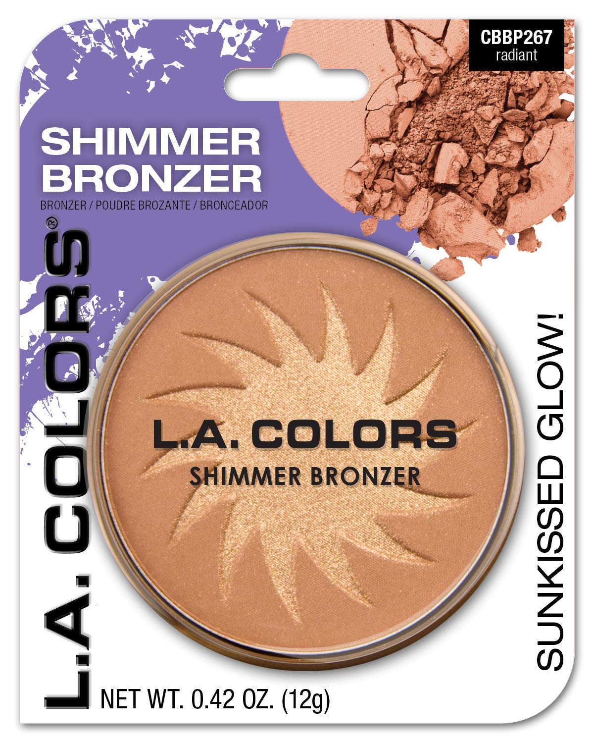 (12-pack) L.A. COLORS Shimmer Bronzer, Radiant (Carded) CBBP267N