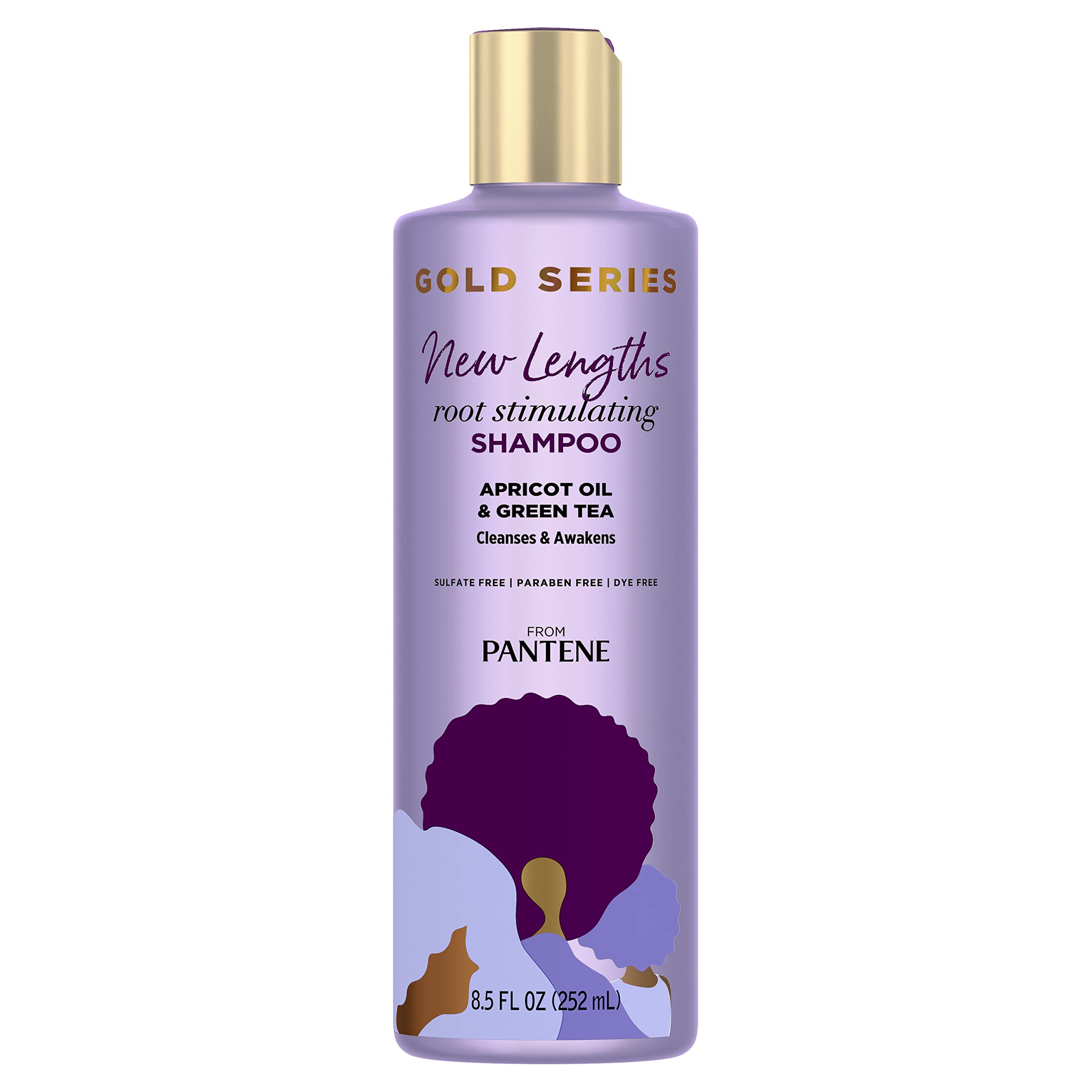 Pantene Gold Series New Lengths Root Stimulating Shampoo With Apricot Oil Green