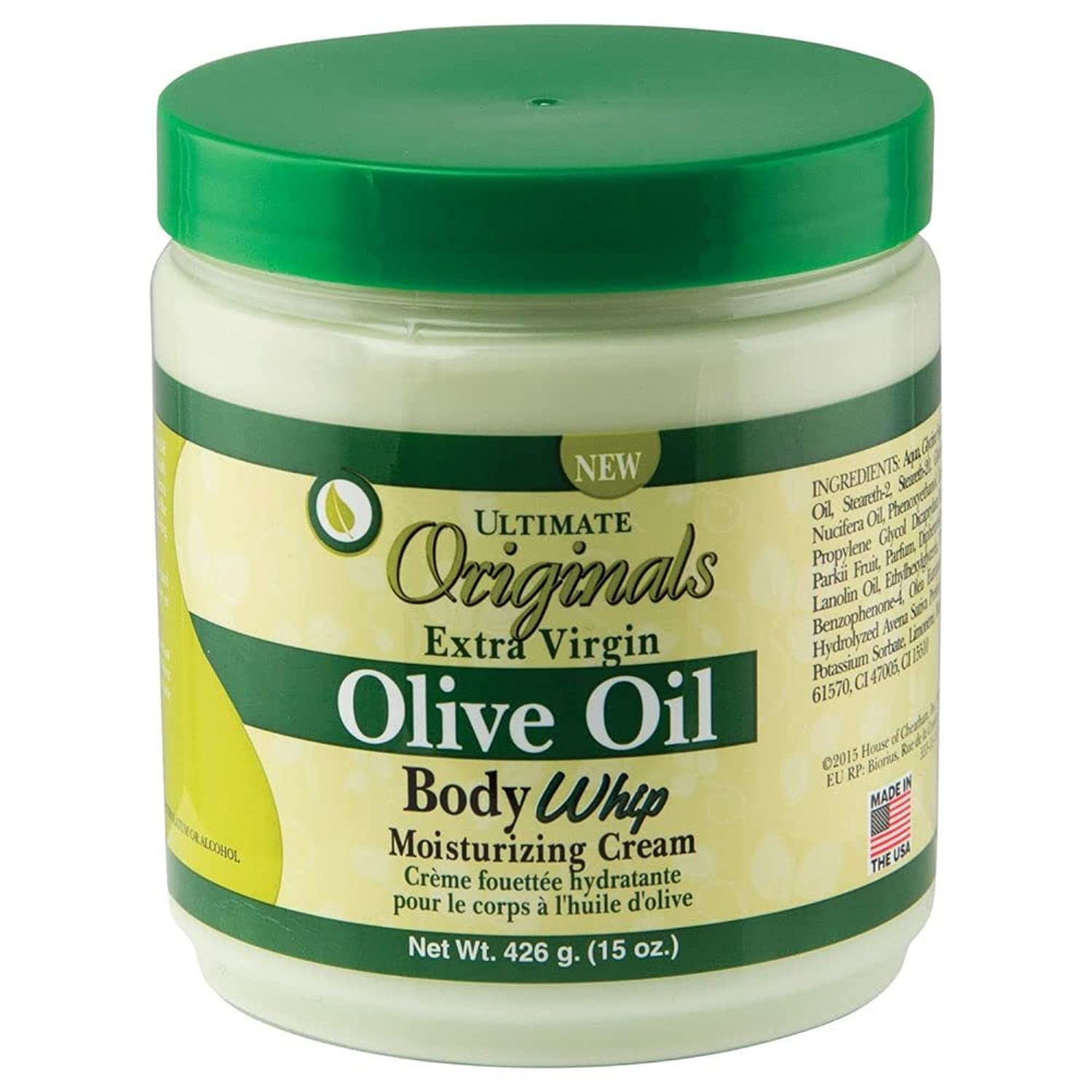 Africa's Best Ultimate Originals Extra Virgin Olive Oil Body Whip Cream 15 oz