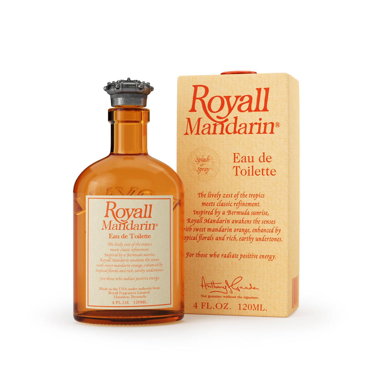 Royall Mandarin Heritage Bright Citrus For Men EDT 4 oz