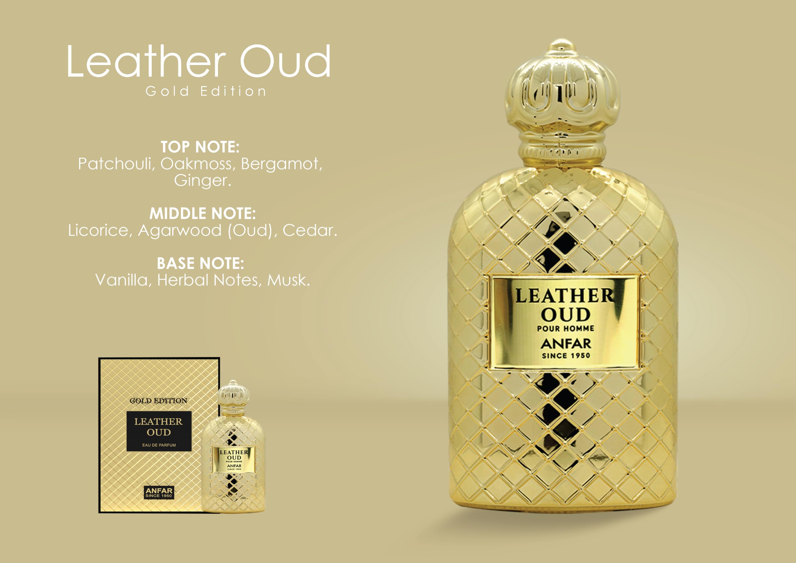 Anfar Leather Oud Gold Edition