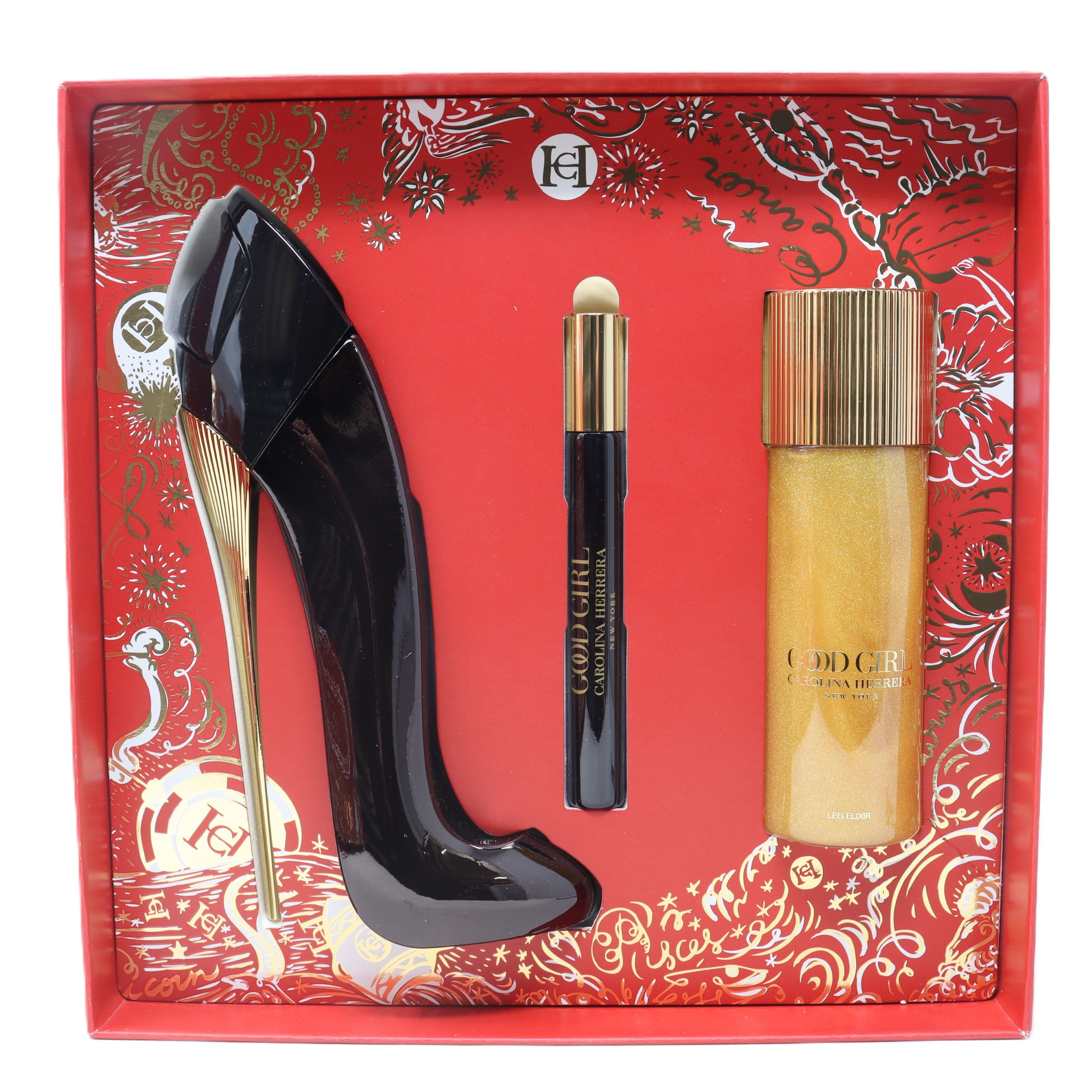 [Set] Carolina Herrera Good Girl 3pcs + Body Oil + Travel For Women EDP 80 ml