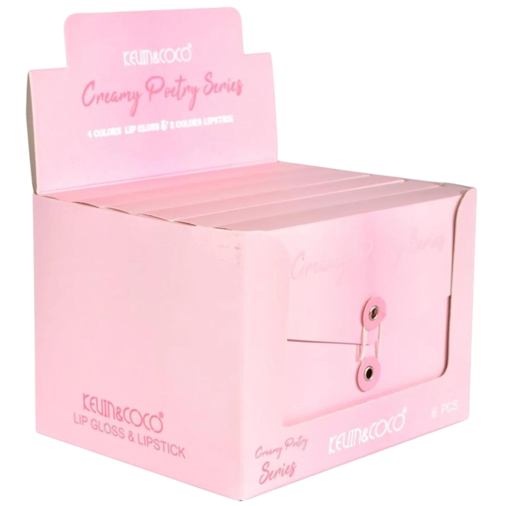 (6-pack) Kevin & Coco Creamy Poetry Series Lip Gloss & Lipstick (Set)