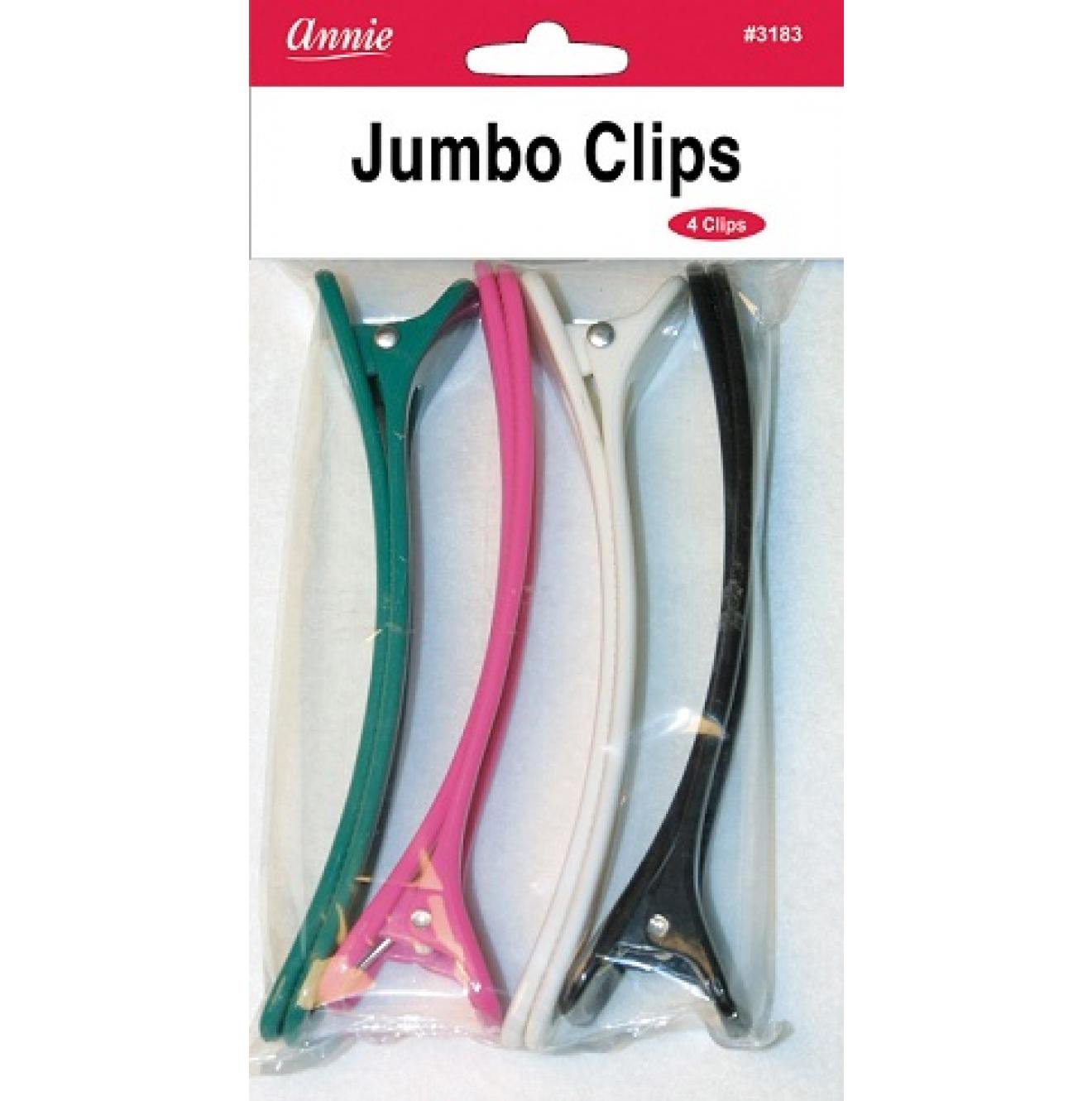 Annie Jumbo Clips 4ct Asst Color