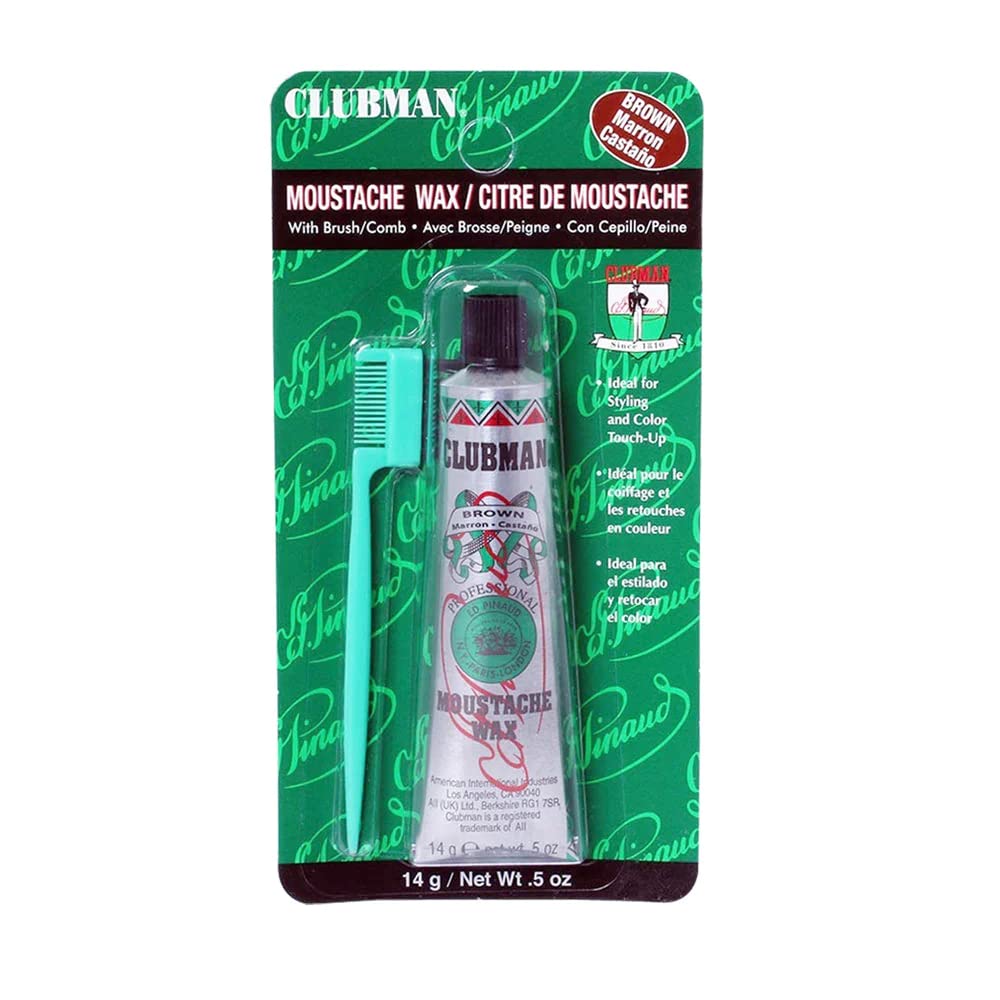 Aii Clubman Pinaud Clubman Moustache Wax Brown 1 Each 1count