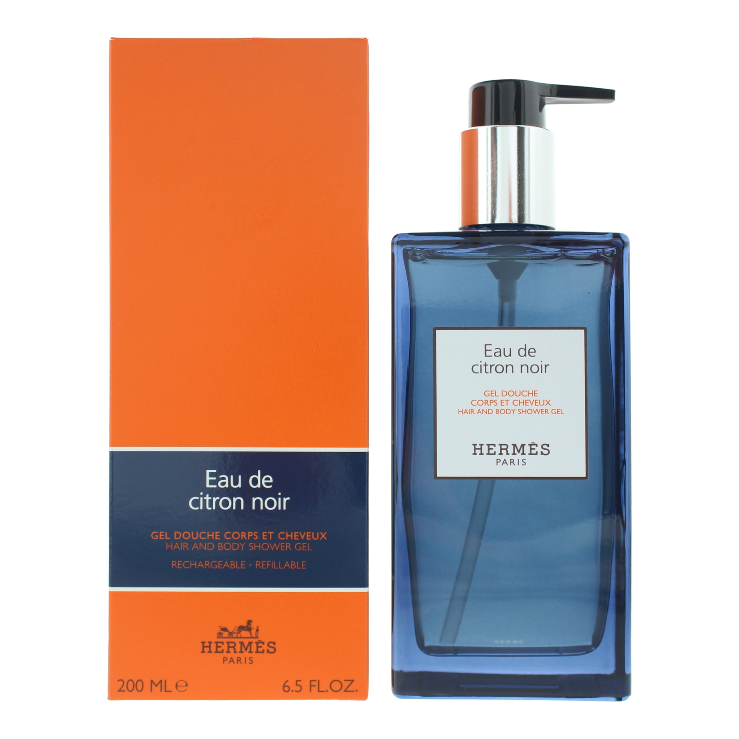 [Shower Gel] Hermes Eau de Citron Noir Hair Body Shower Gel Refillable 6.5 oz