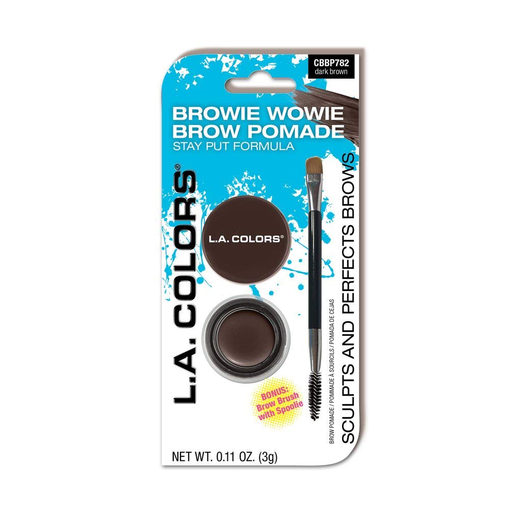 (12-pack) L.A. COLORS Browie Wowie Brow Pomade (carded), Dark Brown CBBP782A
