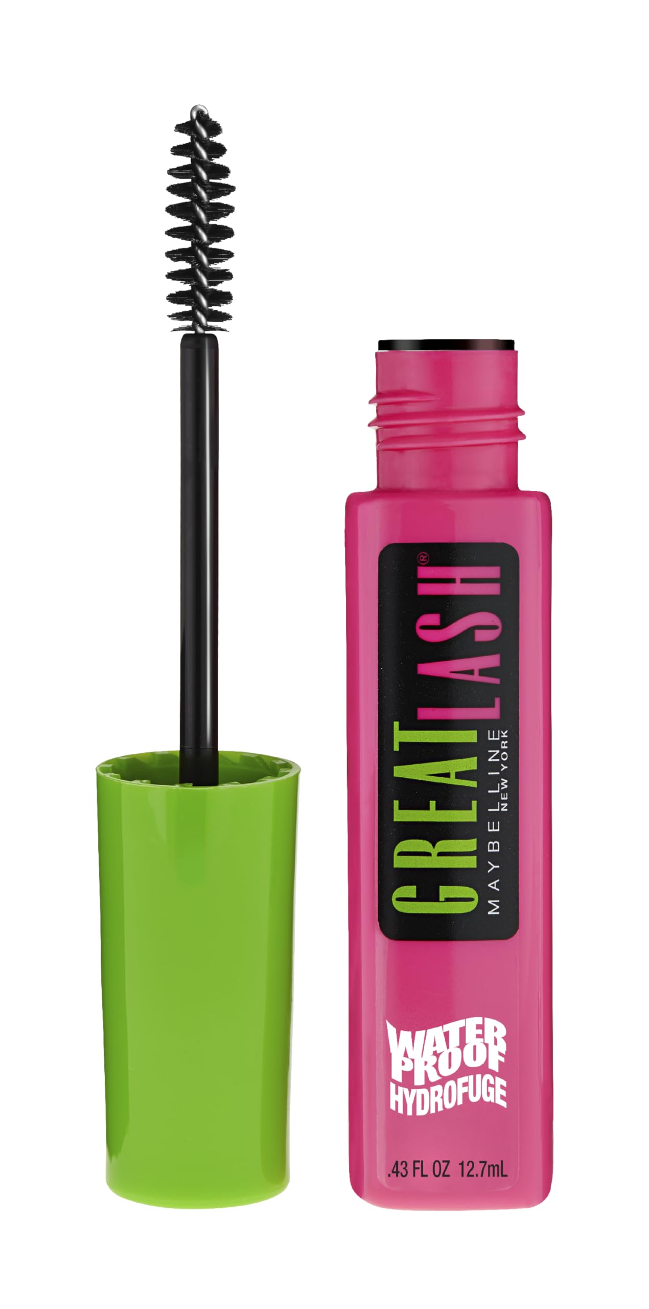 (6-pack) Maybelline Great Lash Waterproof Mascara, Volumizing, Lengthening and Lash-Doubling Formula for Thicker Lashes, Very Black, 1 Count