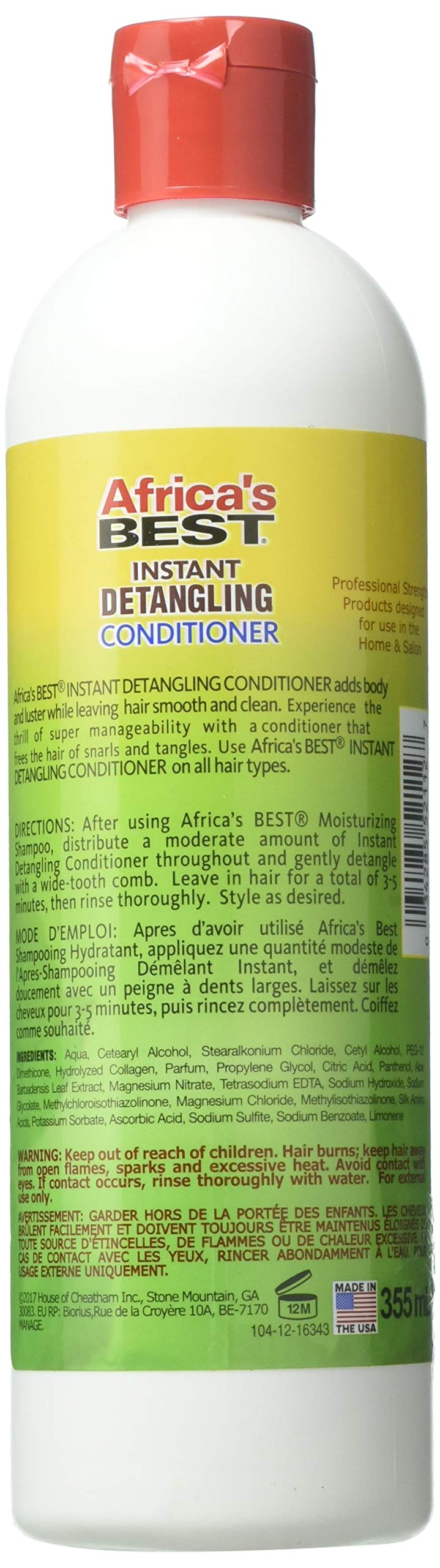 Africa's Best Instant Detangling Conditioner Brown 1 104 12 1200 12 oz