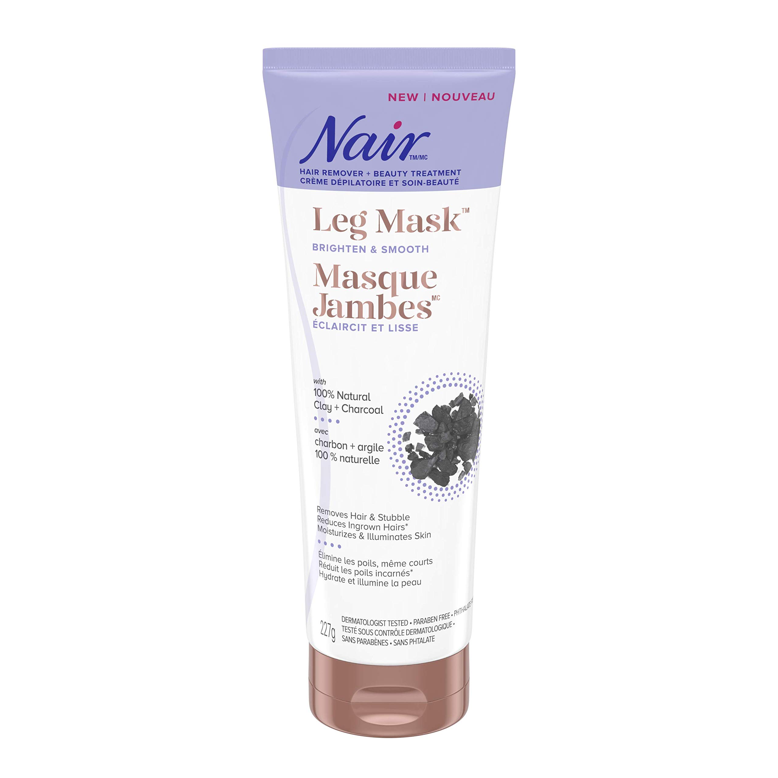 Nair Hair Remover Beauty Treatment Charcoal Clay Leg Mask 8 oz