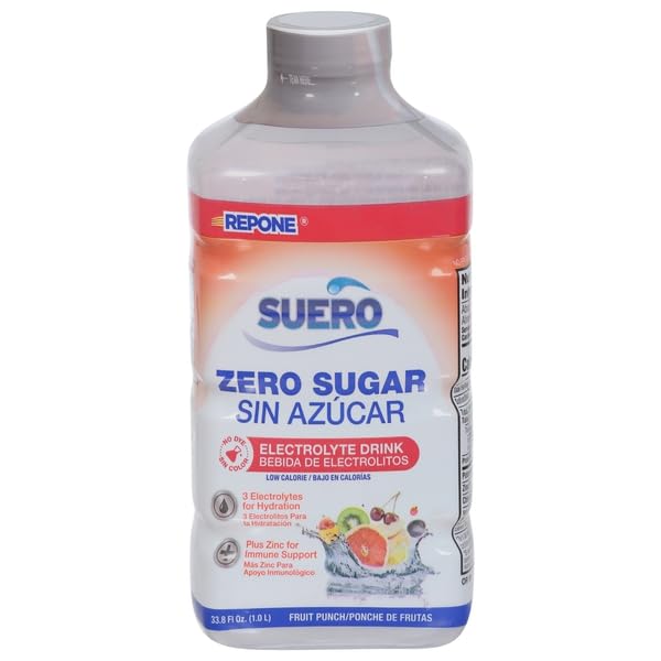 Repone Zero Sugar Fruit Punch Electrolyte Drink 33.8 Fl Oz