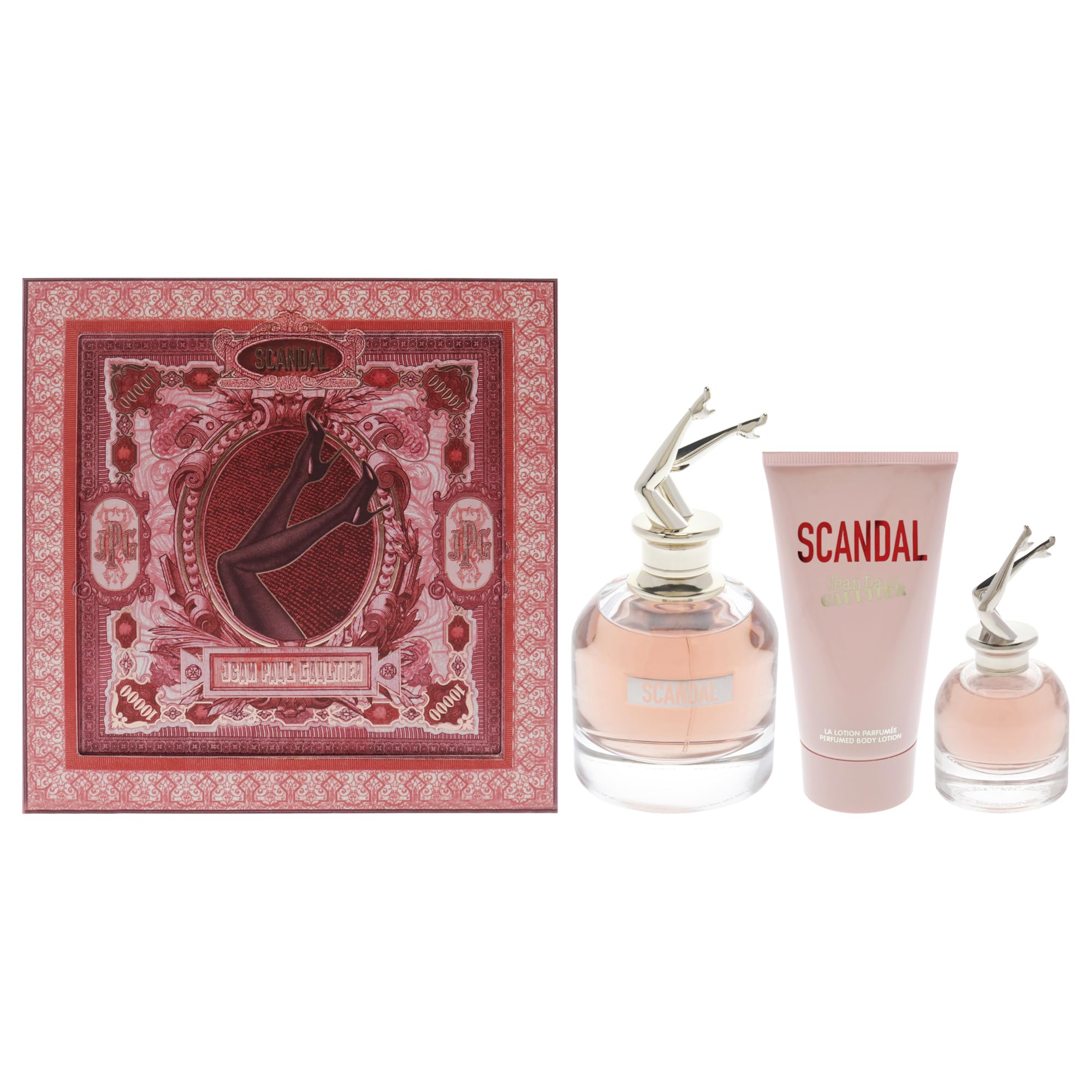 [Set] Scandal By Jean Paul Gaultier 3 Pc Perfumed Body Lotion For Women EDP 2.7 oz