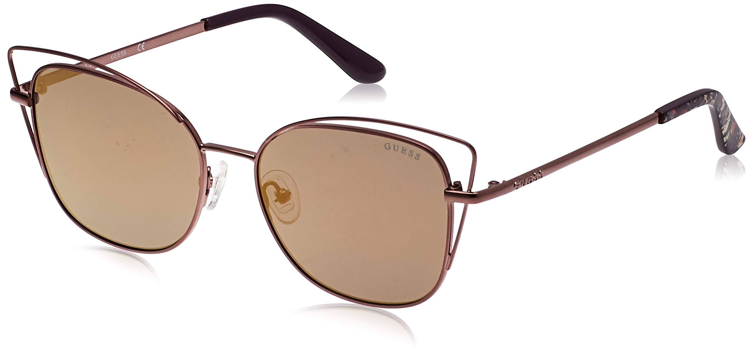 GUESS Men's Wayfarers Cat Eye Eyeglass Cases, Brown