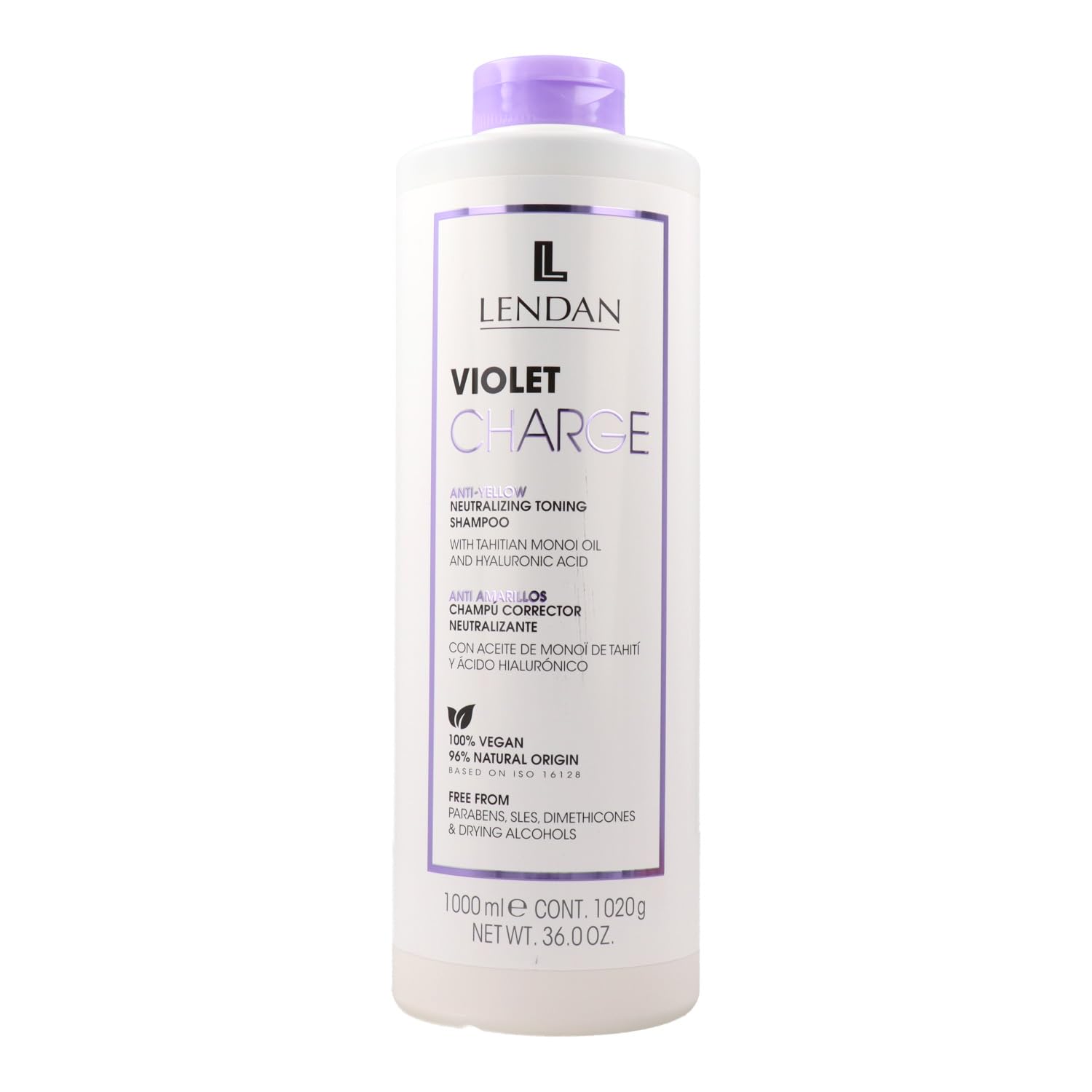 Lendan Violet Charge Anti Yellow Neutralizing Toning Shampoo / 1000 ml (36 oz)