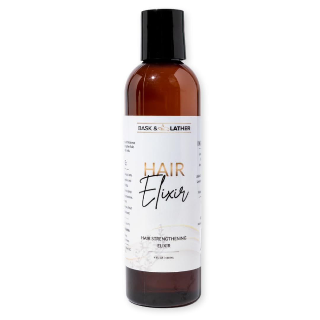 Bask Lather Elixir Hair Strengthening Oil Jamaican Black Castor Oil for Volume